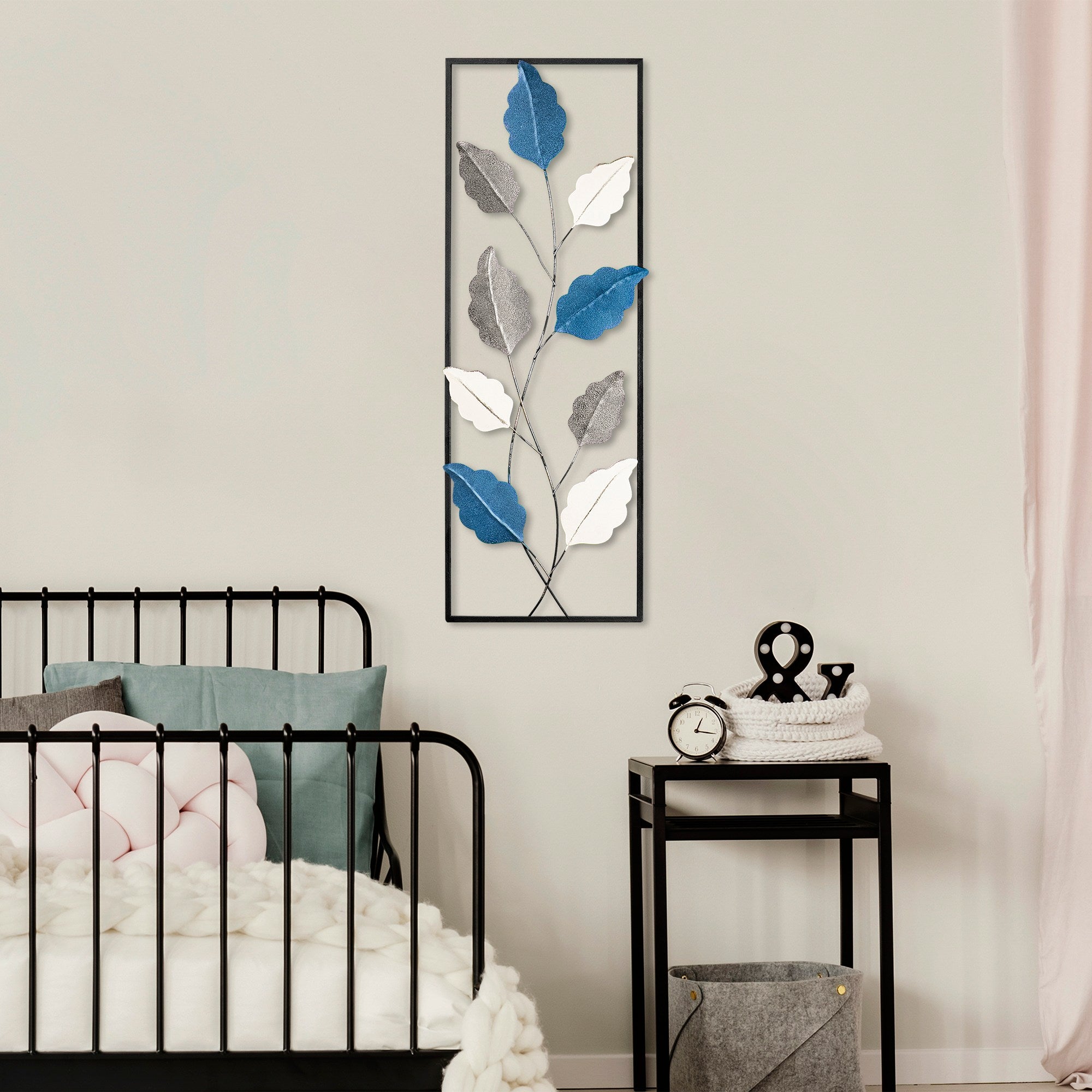 Acessório Decorativo de Parede Fagus 2 - Metal Multicolor Artesanal 32x90cm