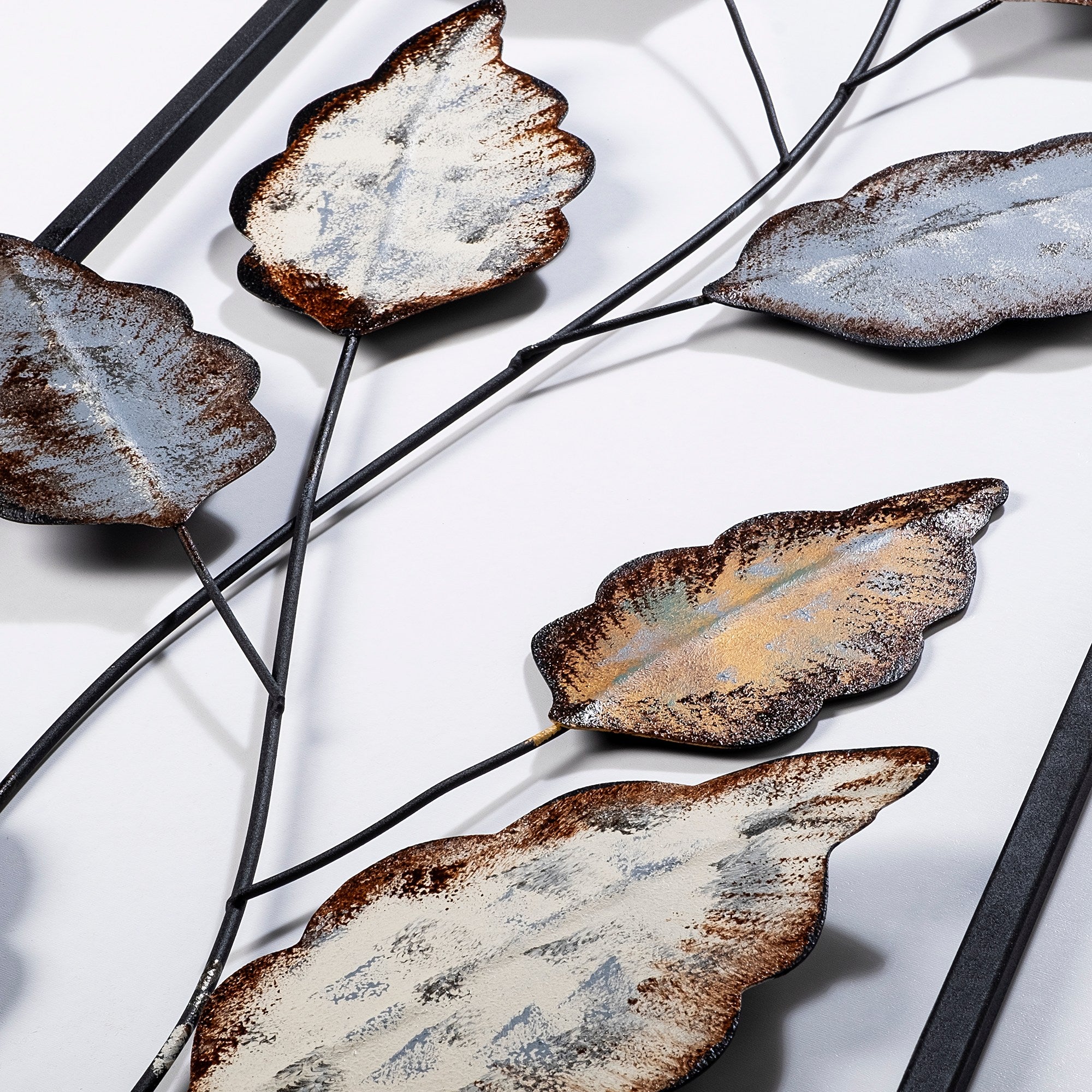 Acessório Decorativo de Parede Fagus 3 - Metal Multicolor Artesanal 32x90cm