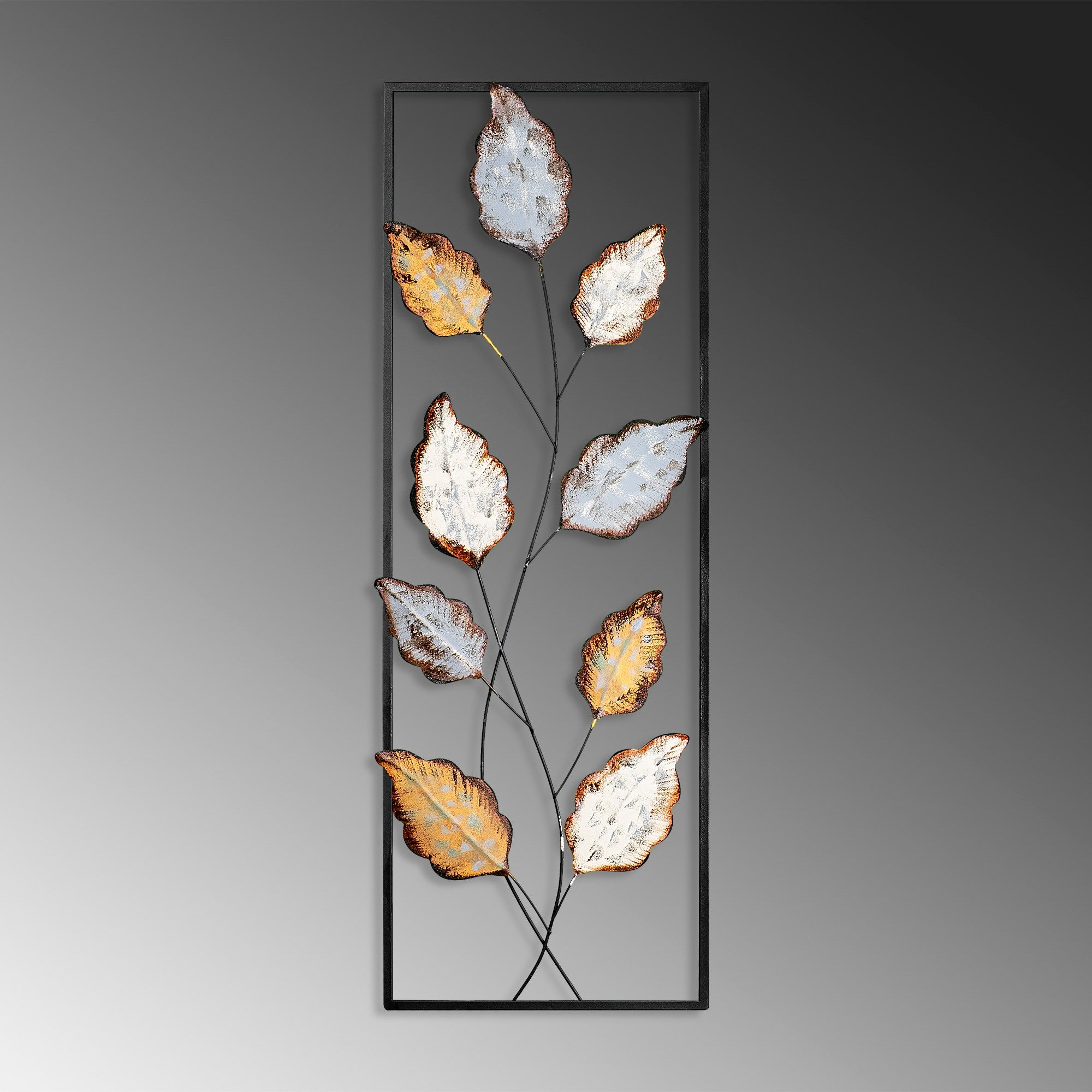 Acessório Decorativo de Parede Fagus 3 - Metal Multicolor Artesanal 32x90cm