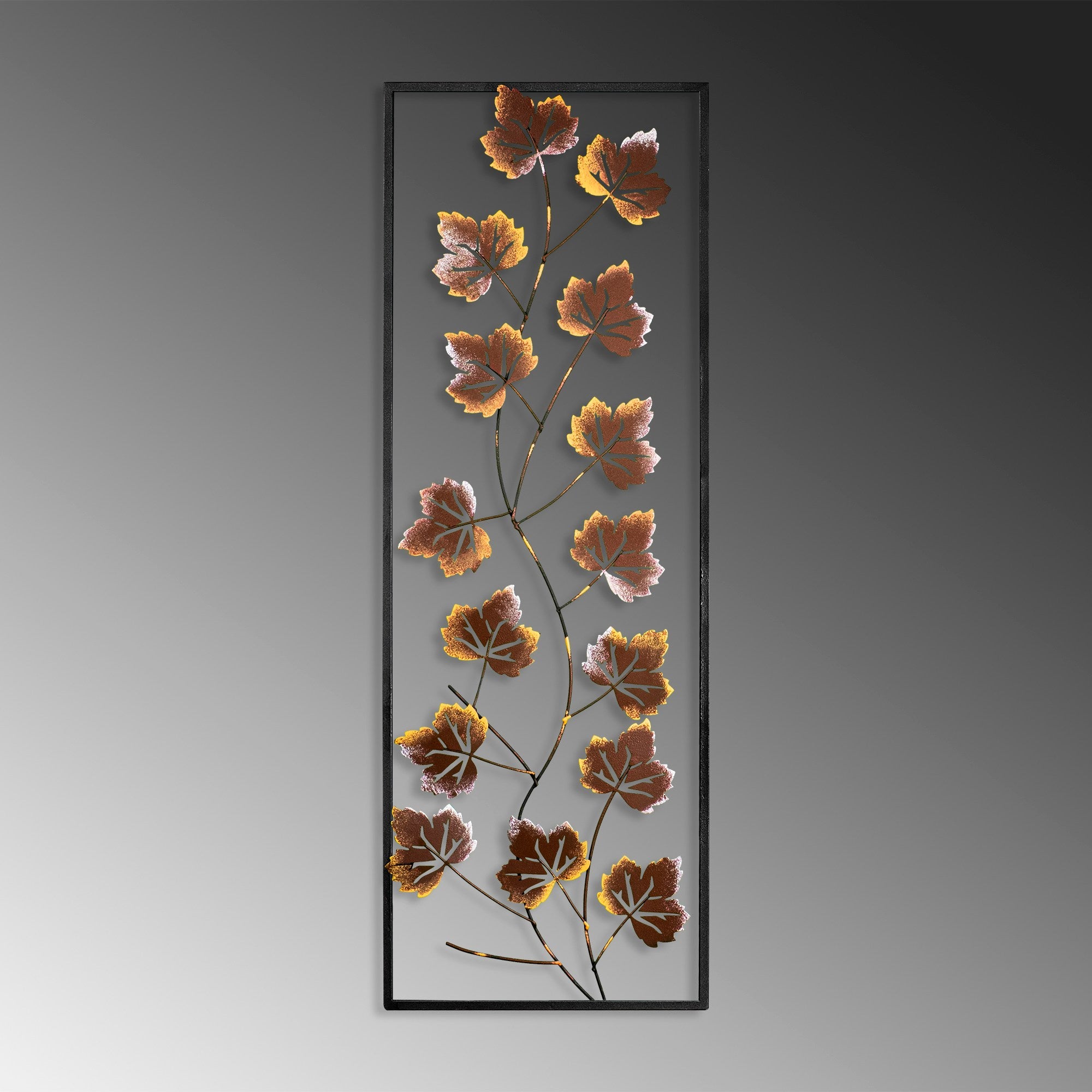 Acessório Decorativo de Parede Platane 3 - Metal Multicolor Artesanal 32x90cm
