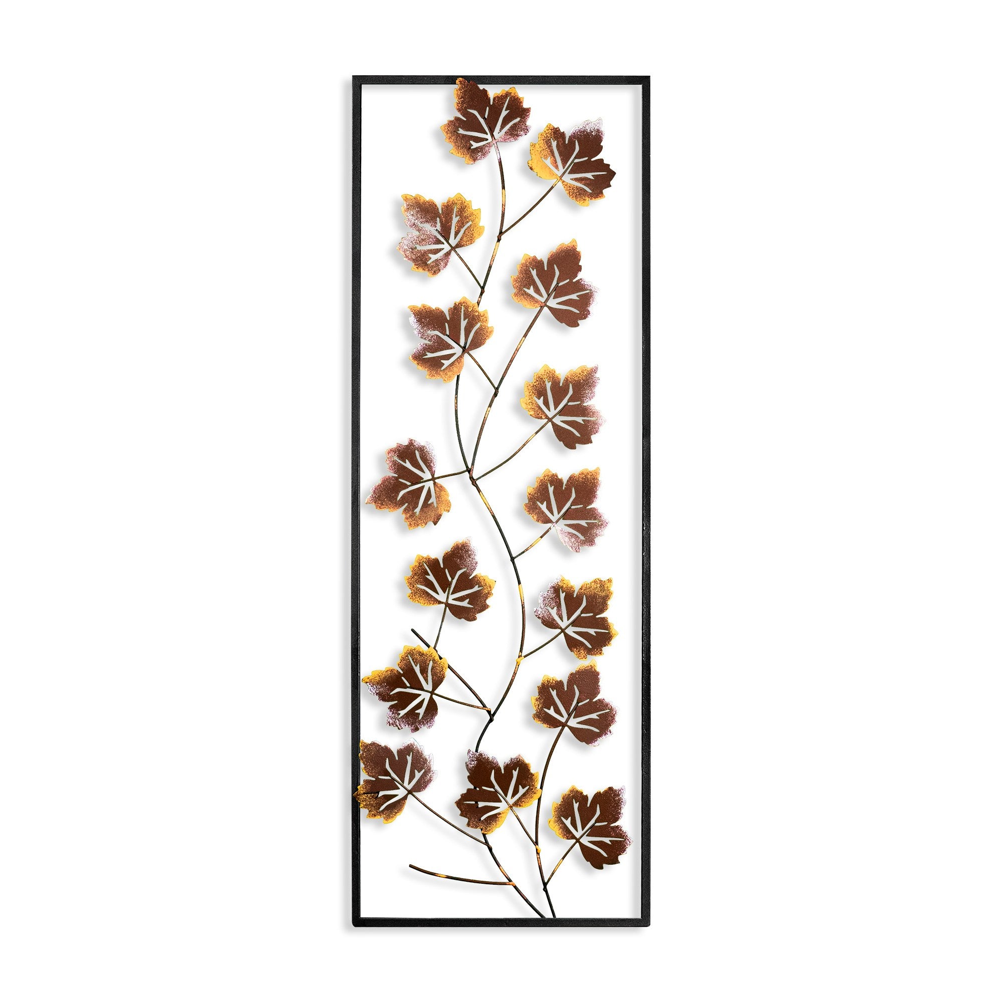 Acessório Decorativo de Parede Platane 3 - Metal Multicolor Artesanal 32x90cm