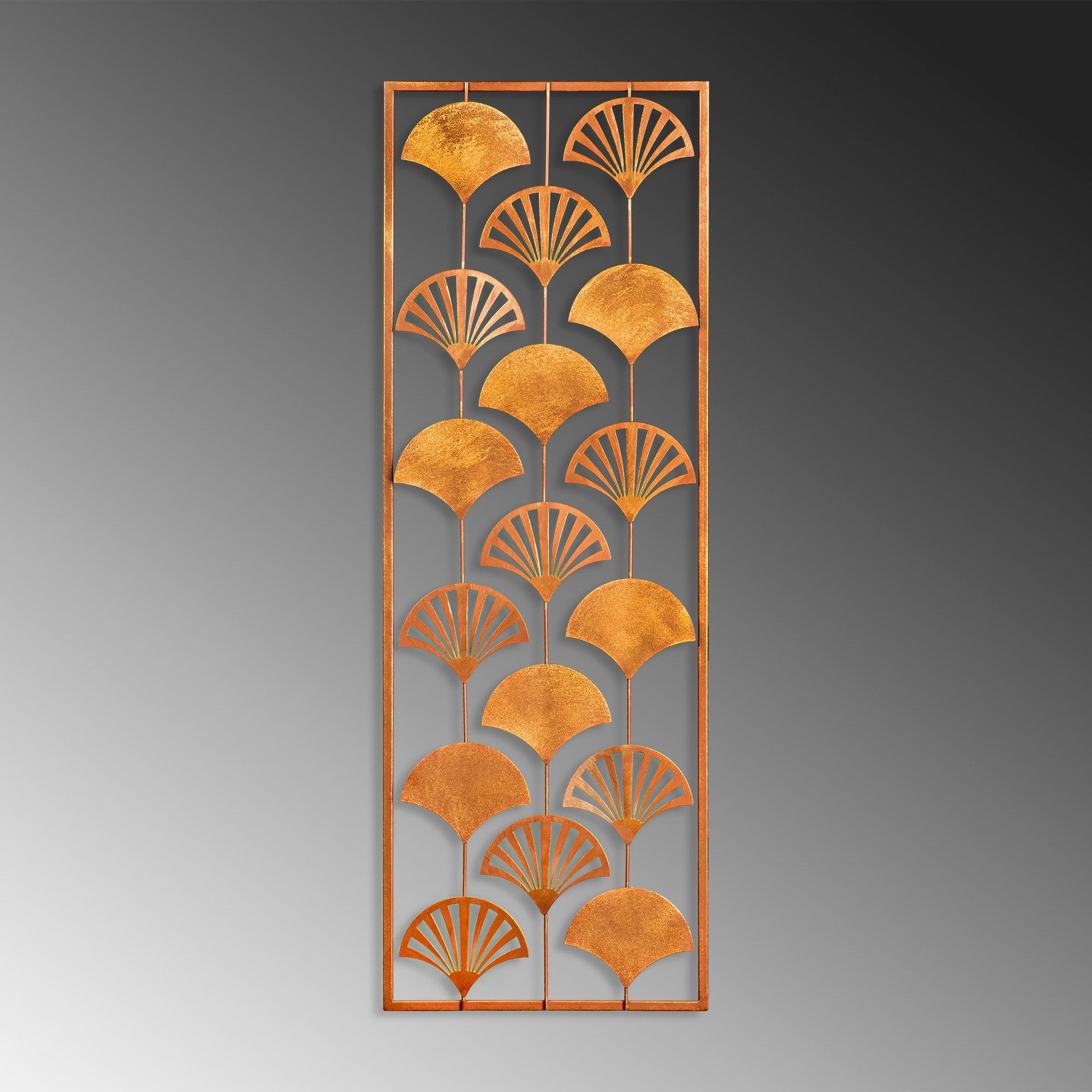 Ventilador Decorativo de Parede em Metal Multicolor - Acessório Artesanal 32x90cm