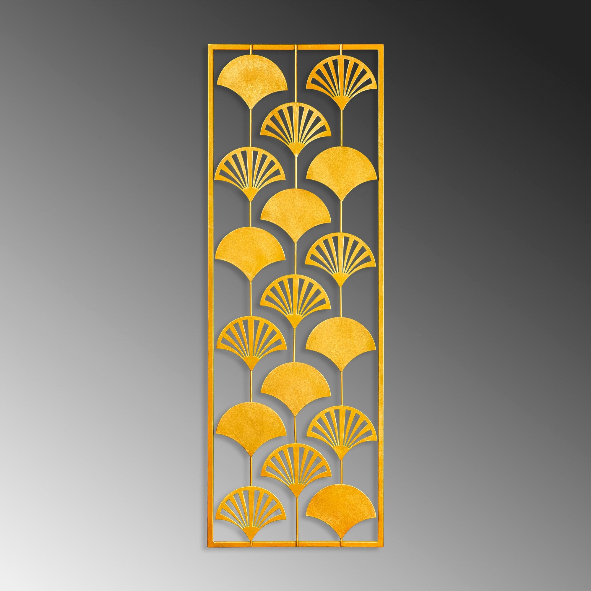 Ventilador Decorativo de Parede em Metal Multicolor - Acessório Artesanal 32x90cm