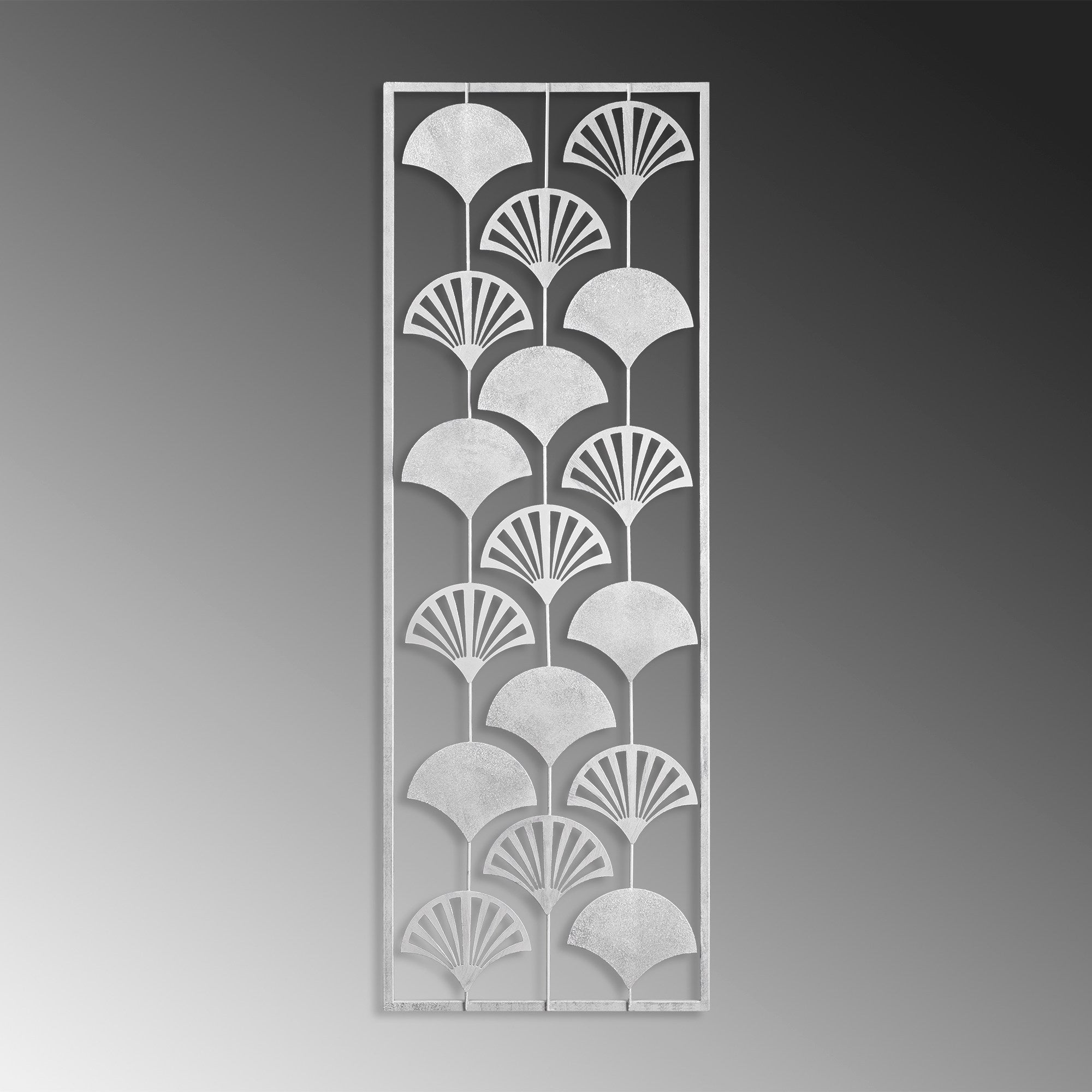 Ventilador Decorativo de Parede em Metal Multicolor - Acessório Artesanal 32x90cm