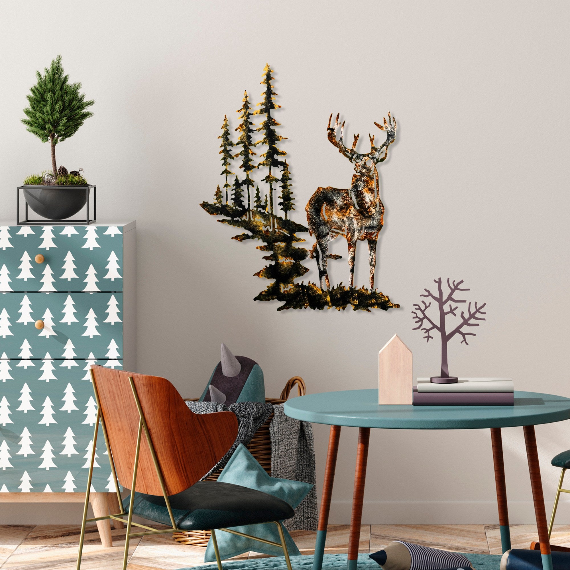 Acessório Decorativo de Parede em Metal – 65 x 79 cm – 100% metal