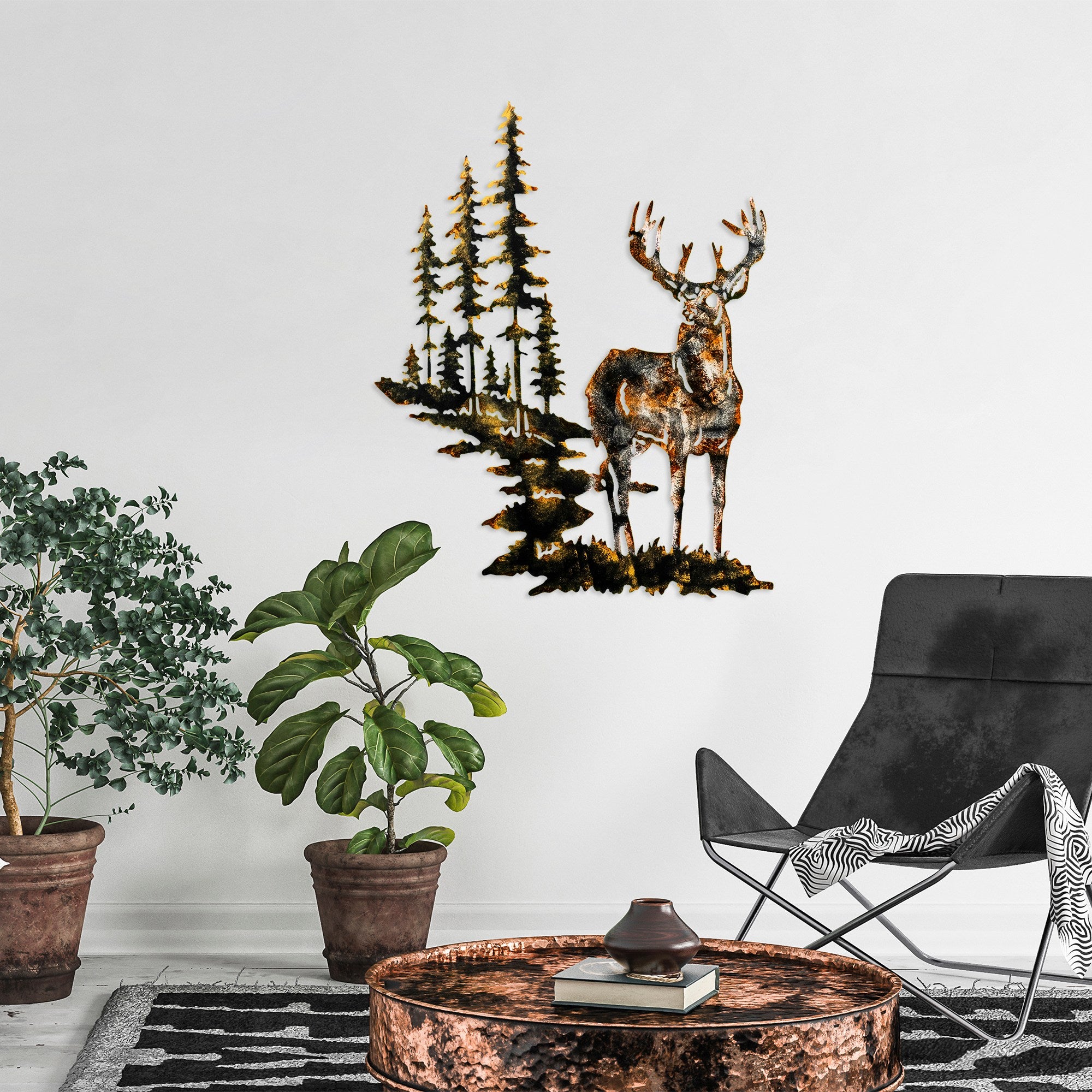 Acessório Decorativo de Parede em Metal – 65 x 79 cm – 100% metal