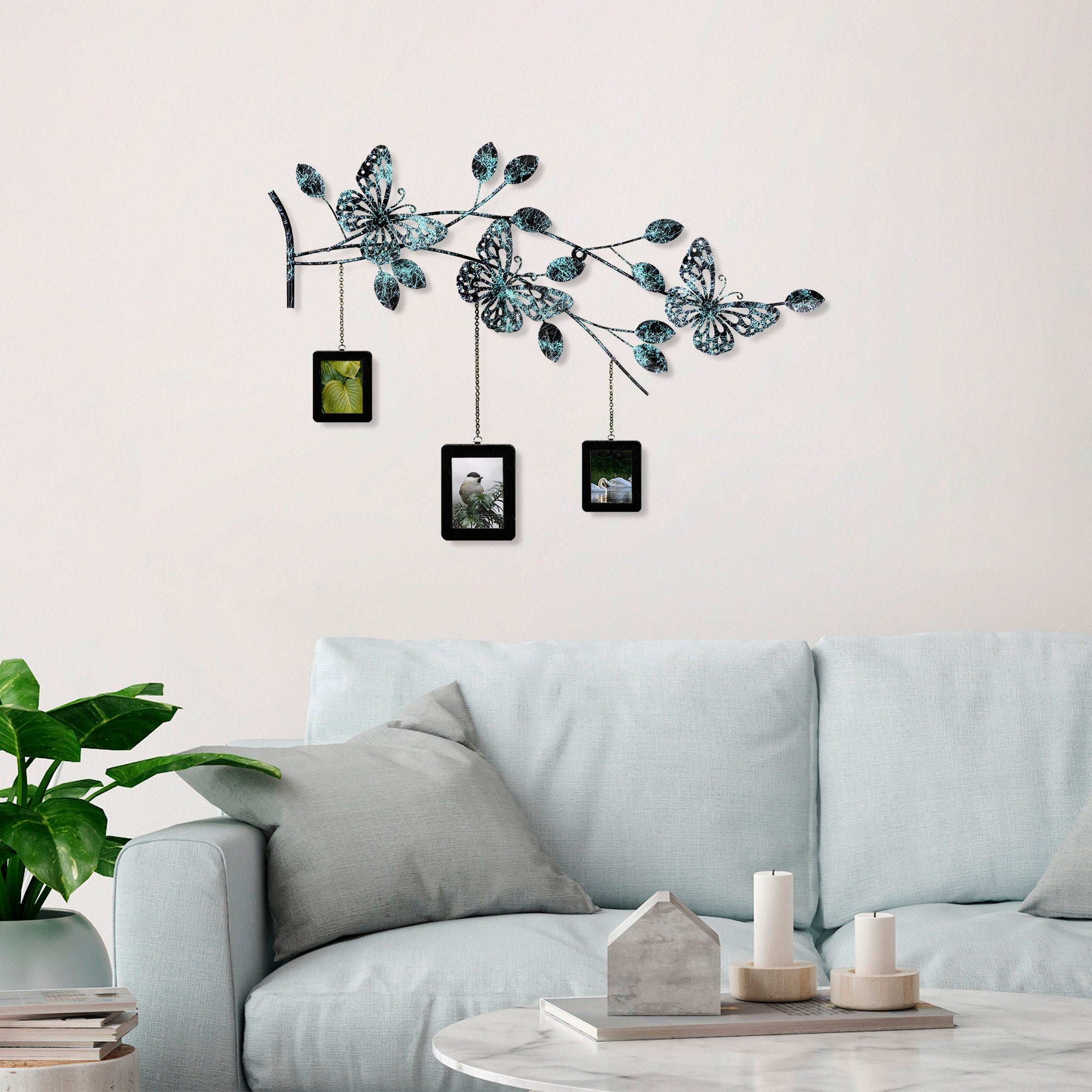 Acessório Decorativo de Parede Dalvere 3 - Metal Multicolor Artesanal 93x65cm