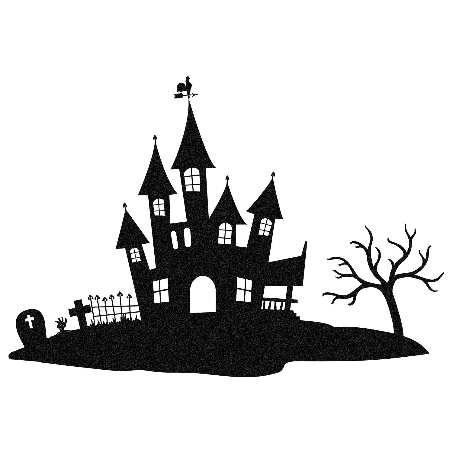 Acessório Decorativo de Parede em Metal Halloween - Preto 70x48cm