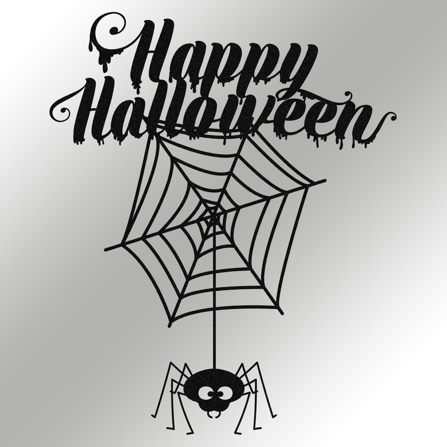 Acessório Decorativo de Parede Halloween 3 em Metal Preto - 60x73cm