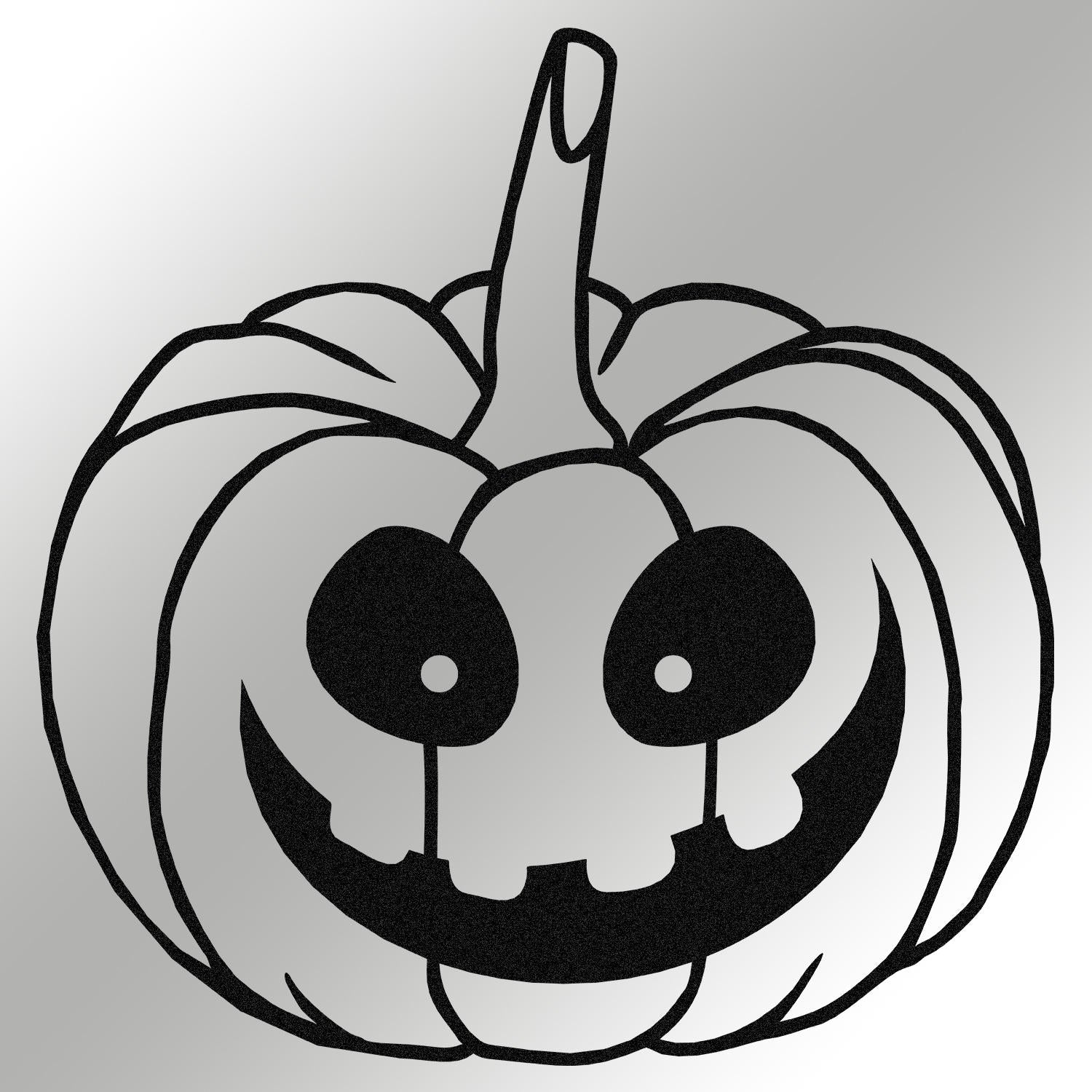 Acessório Decorativo de Parede Halloween 6 em Metal Preto - 52x51cm
