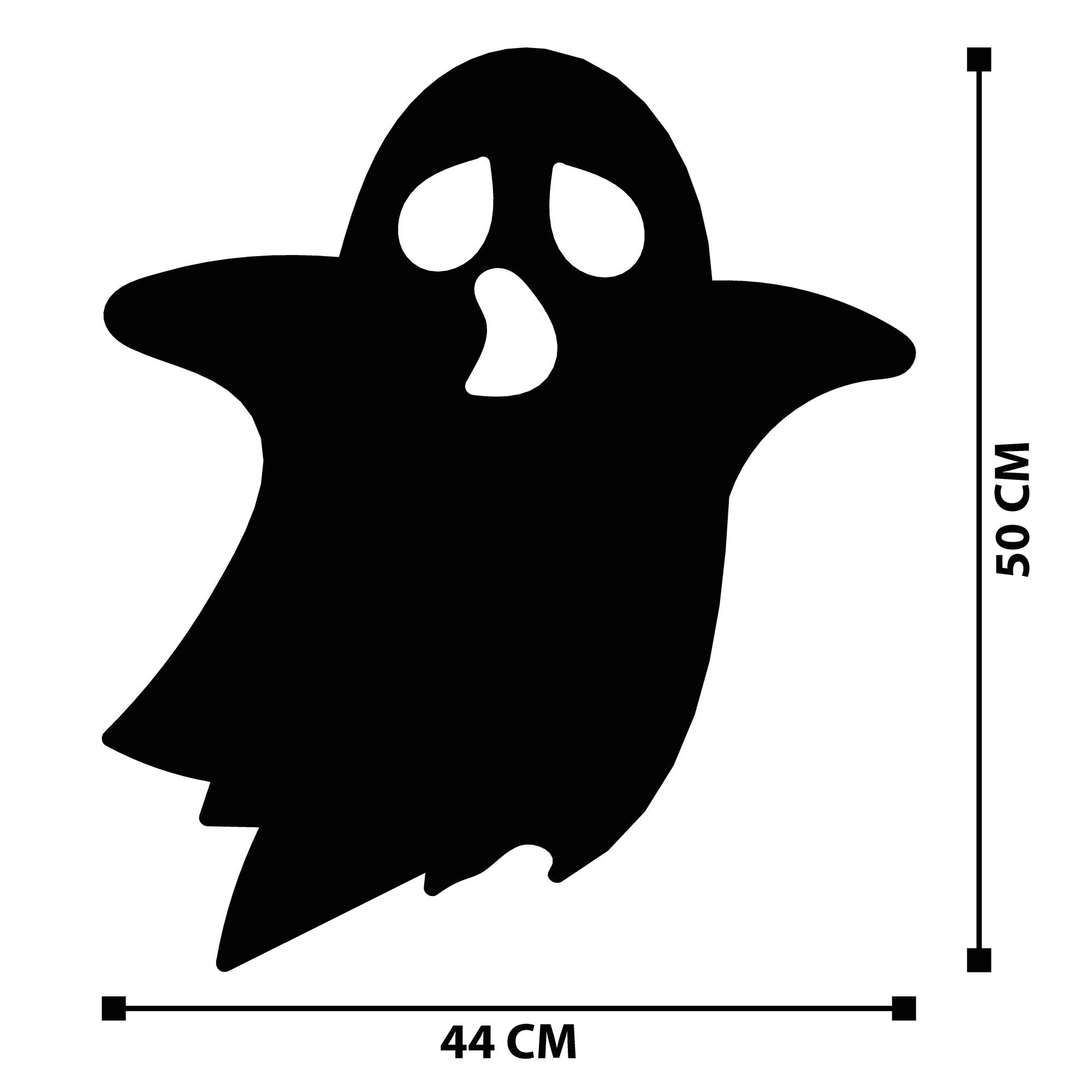 Acessório Decorativo de Parede Halloween 7 em Metal Preto - 44x50cm