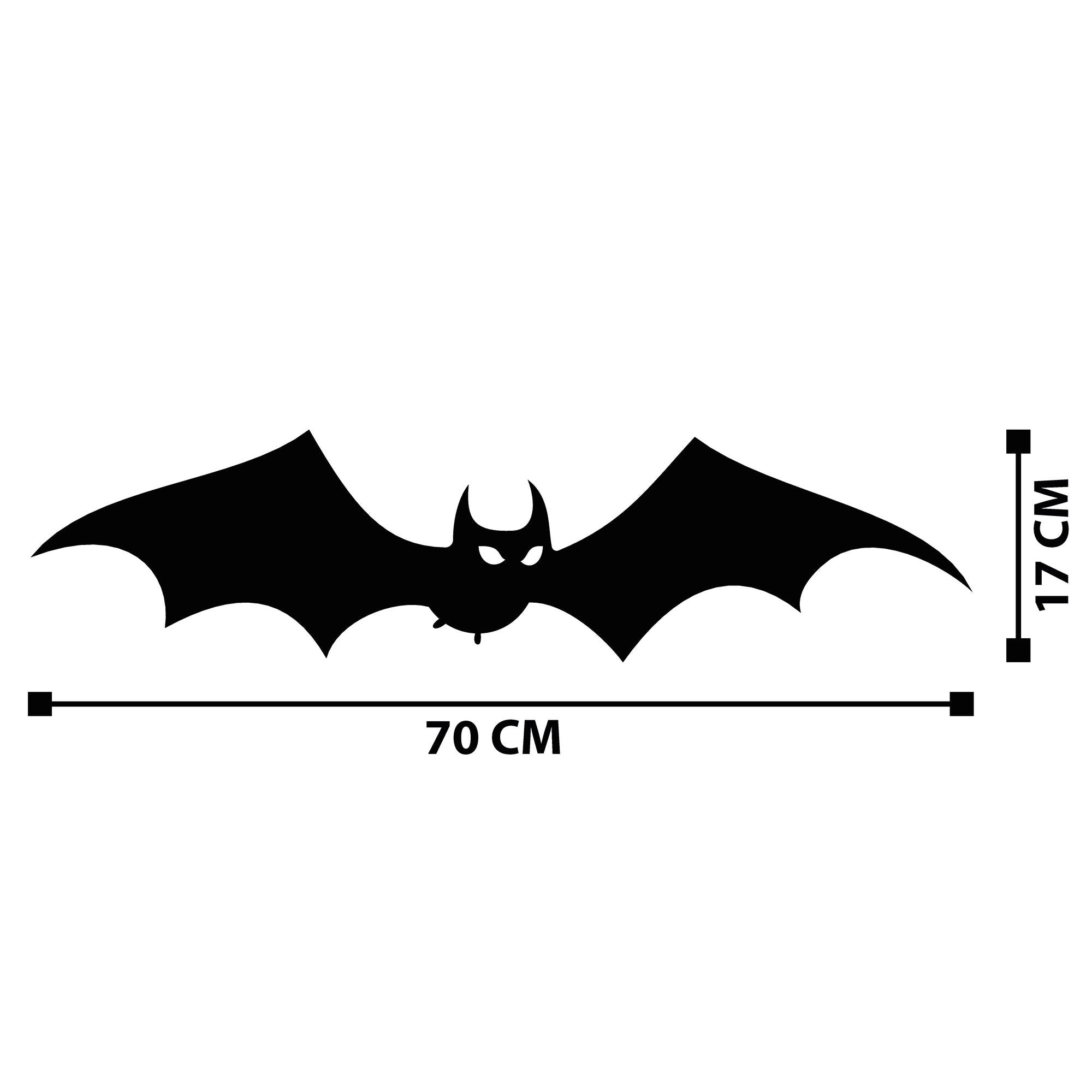 Acessório Decorativo de Parede Halloween 12 em Metal Preto - 70x17cm
