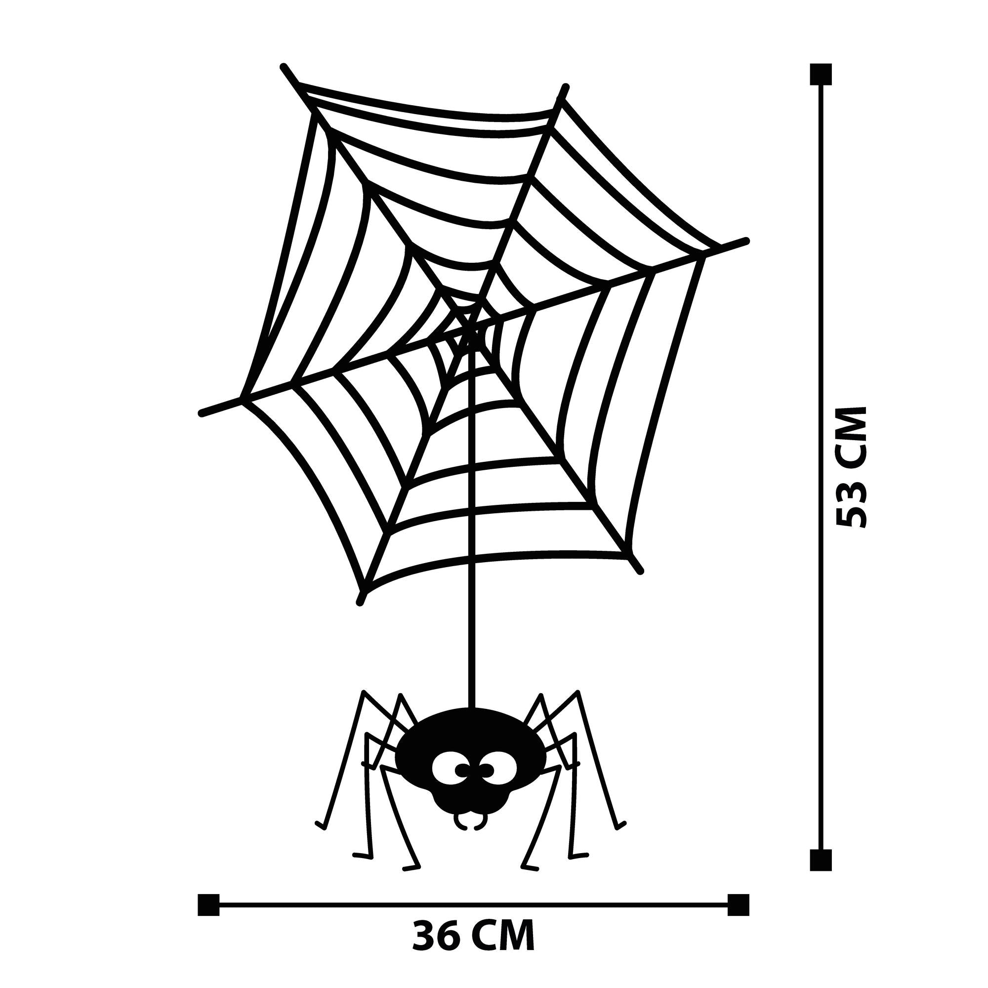 Acessório Decorativo de Parede Halloween 13 em Metal Preto - 36x53cm