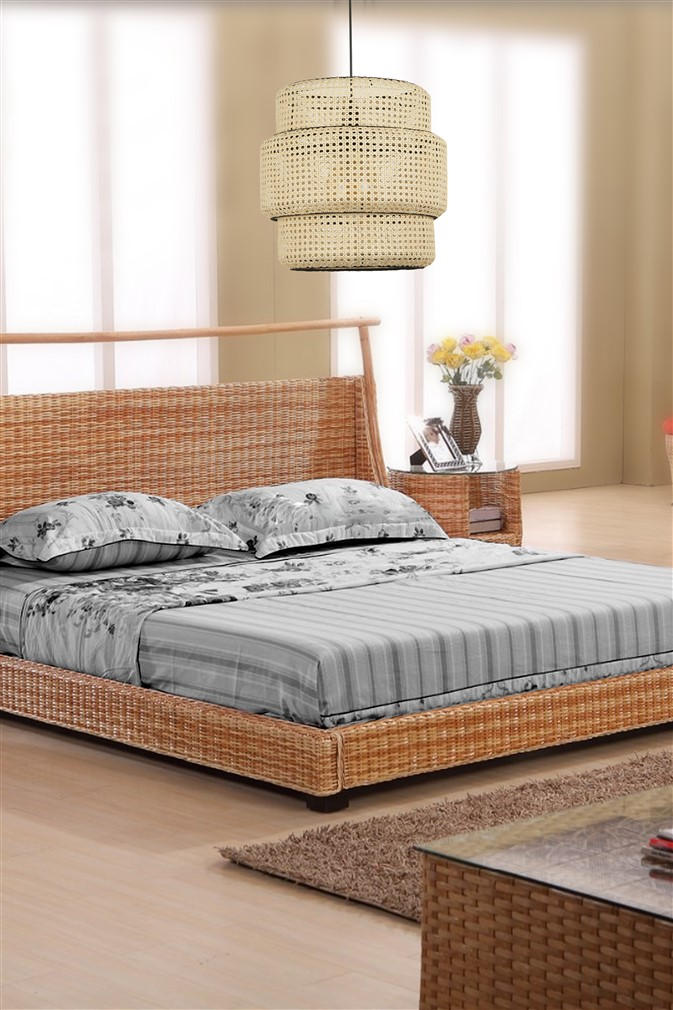 Candeeiro de Teto – 40 cm – Cor de rattan – Rattan e metal