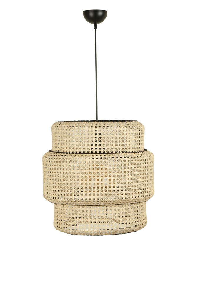Candeeiro de Teto – 40 cm – Cor de rattan – Rattan e metal