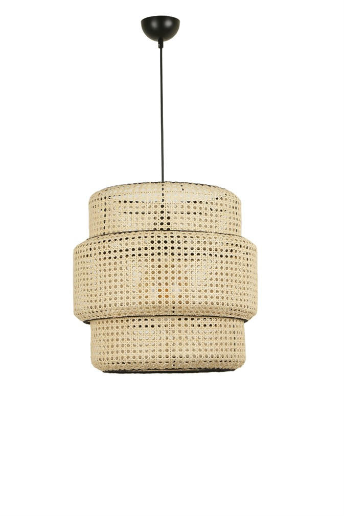Candeeiro de Teto – 40 cm – Cor de rattan – Rattan e metal