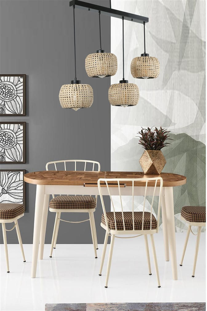 Candeeiro de Teto – 65cm x 16cm x 70cm – Rattan