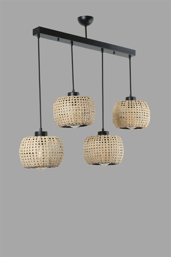 Candeeiro de Teto – 65cm x 16cm x 70cm – Rattan
