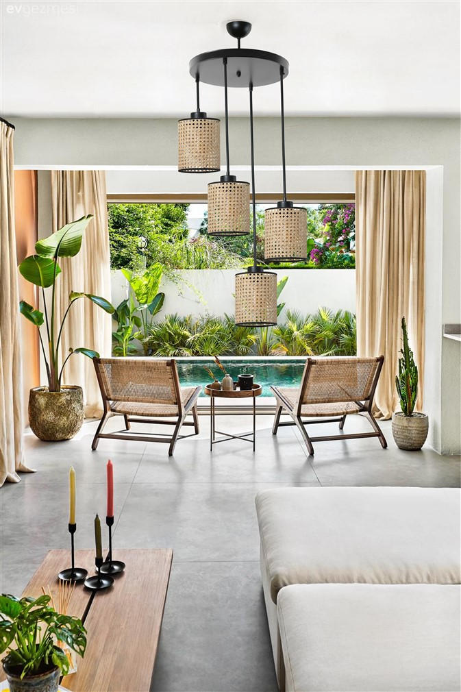 Candeeiro de Teto – 70 cm de altura – Rattan