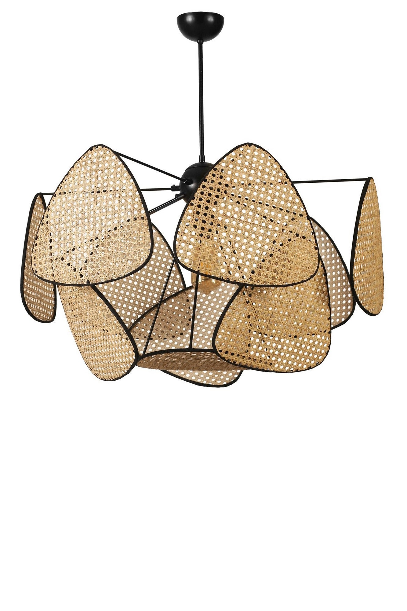 Candeeiro de Teto – 70 cm – Rattan – Metal