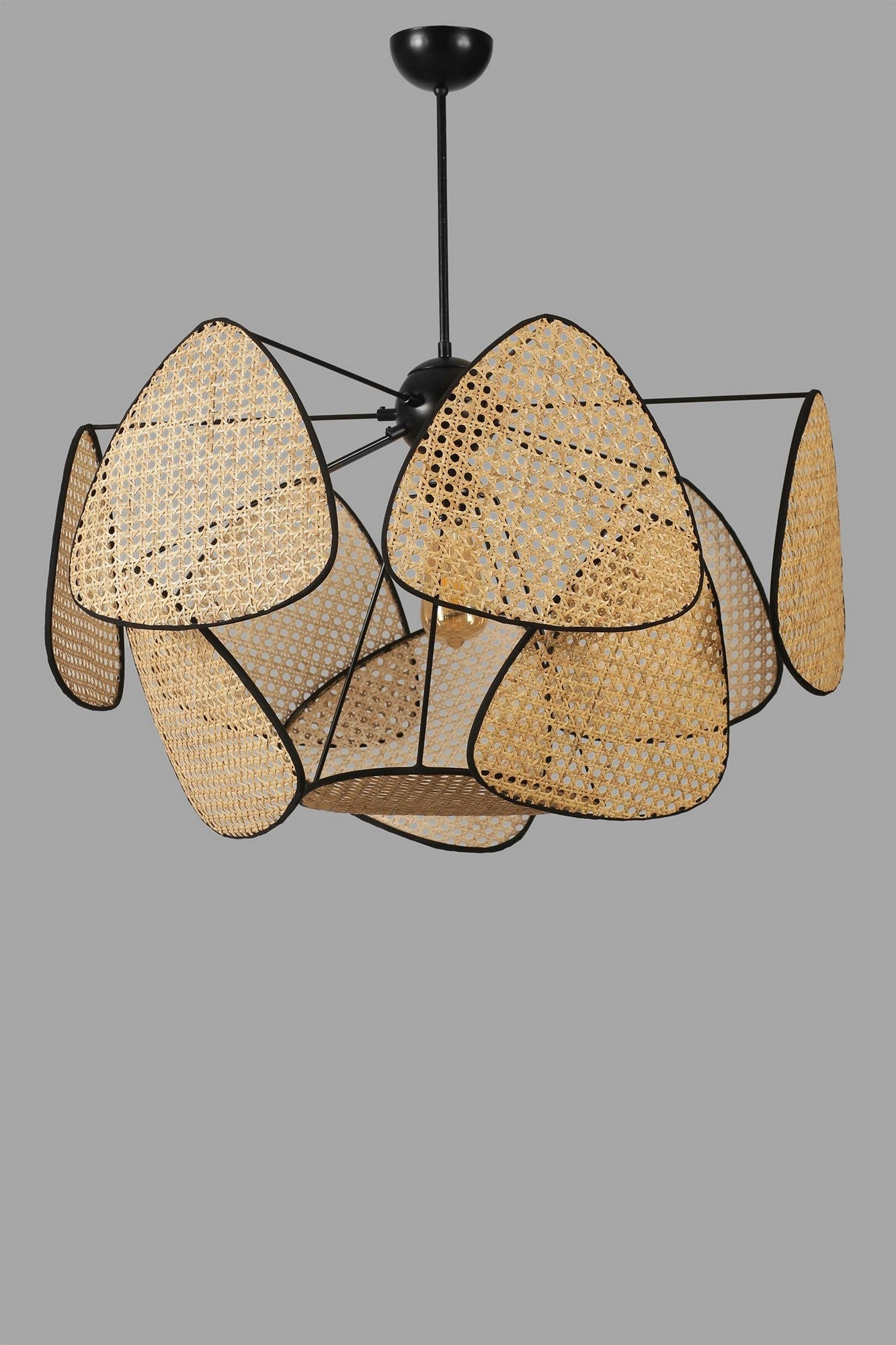 Candeeiro de Teto – 70 cm – Rattan – Metal