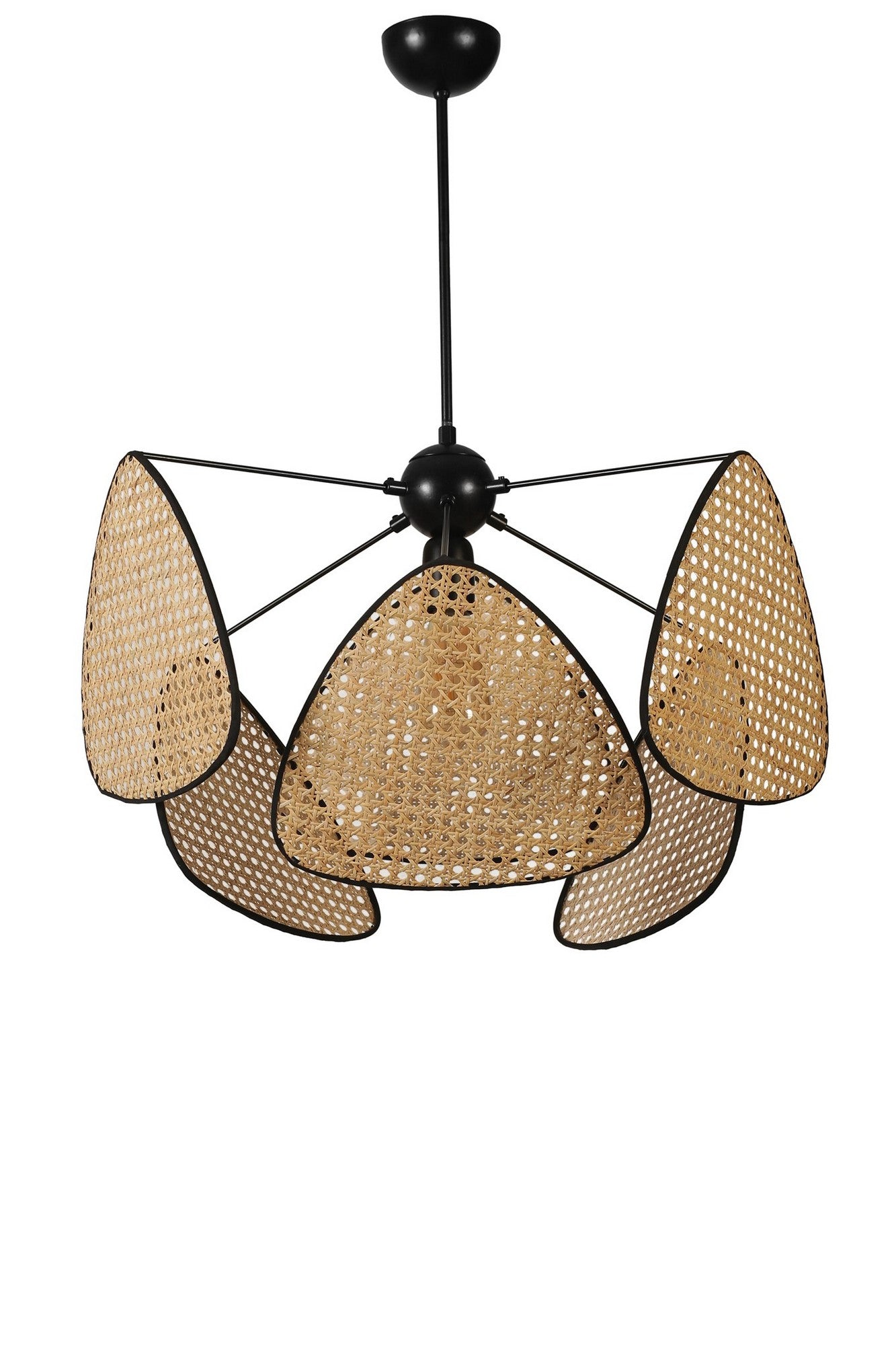 Candeeiro de Teto – 55 cm – Rattan – Metal