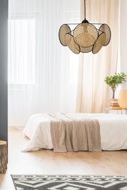 Candeeiro de Teto – 55 cm – Rattan – Metal