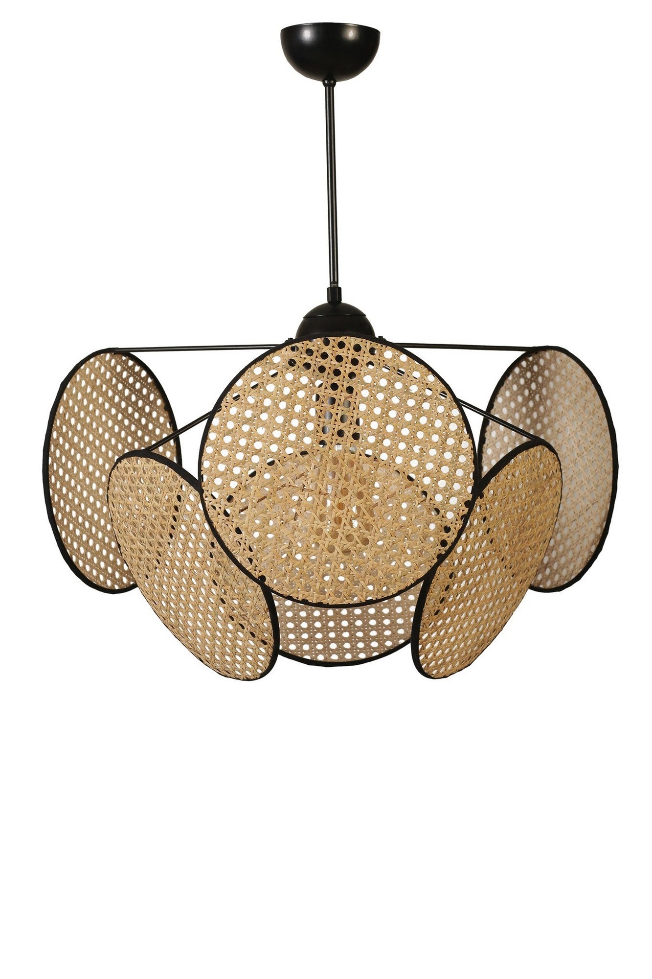 Candeeiro de Teto – 55 cm – Rattan – Metal
