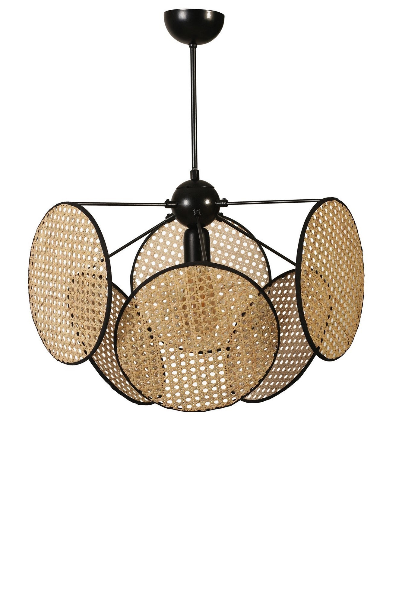 Candeeiro de Teto – 55 cm – Rattan – Metal