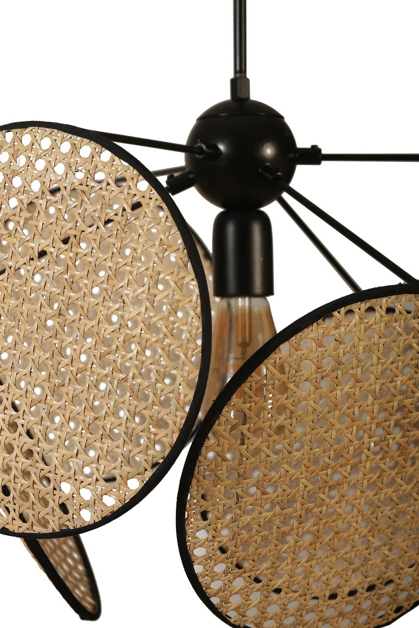 Candeeiro de Teto – 55 cm – Rattan – Metal