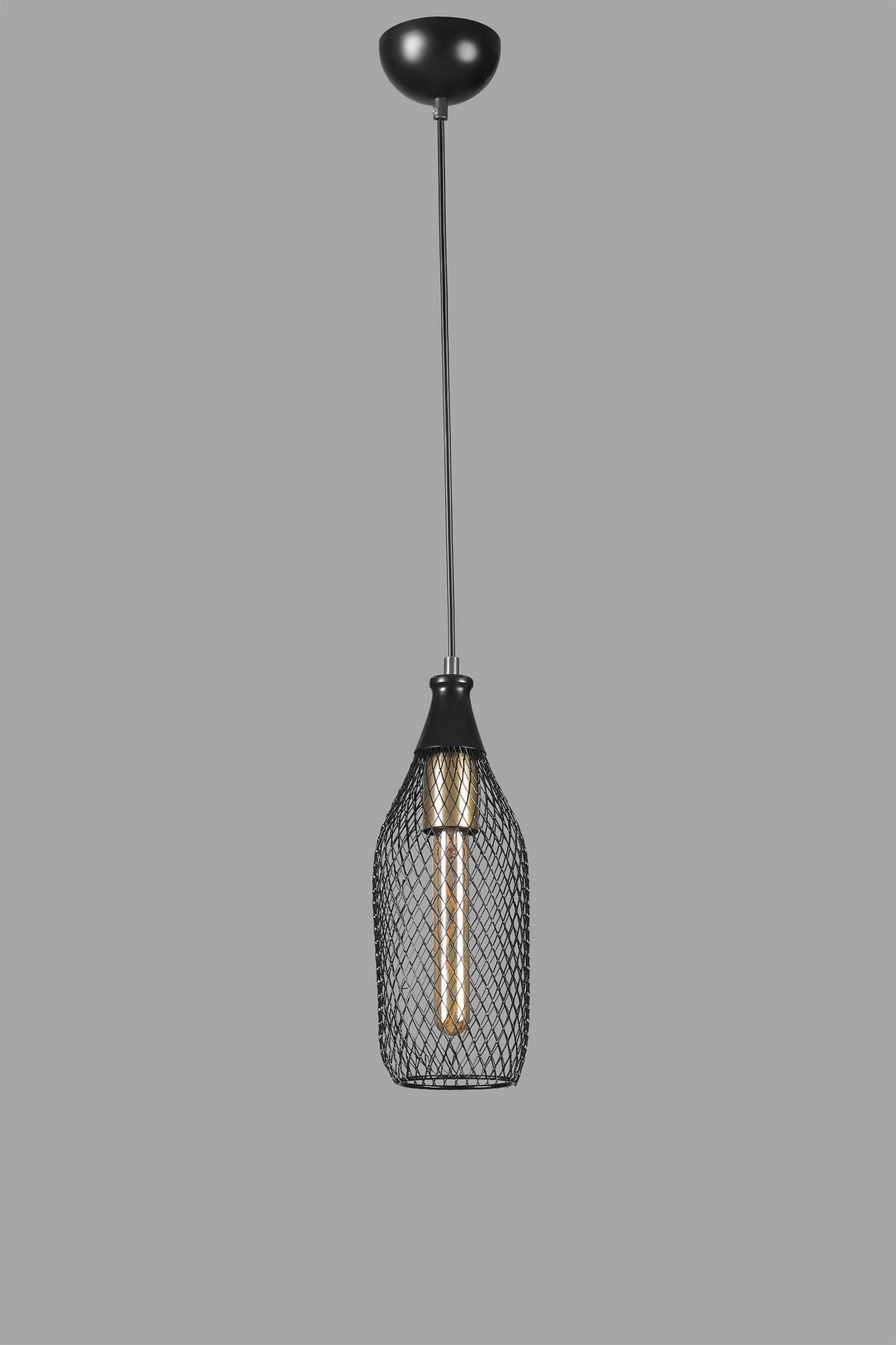 Candeeiro de Teto – 70 cm – Preto – Metal
