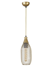 Candeeiro de Teto - 70 cm - Dourado - Metal