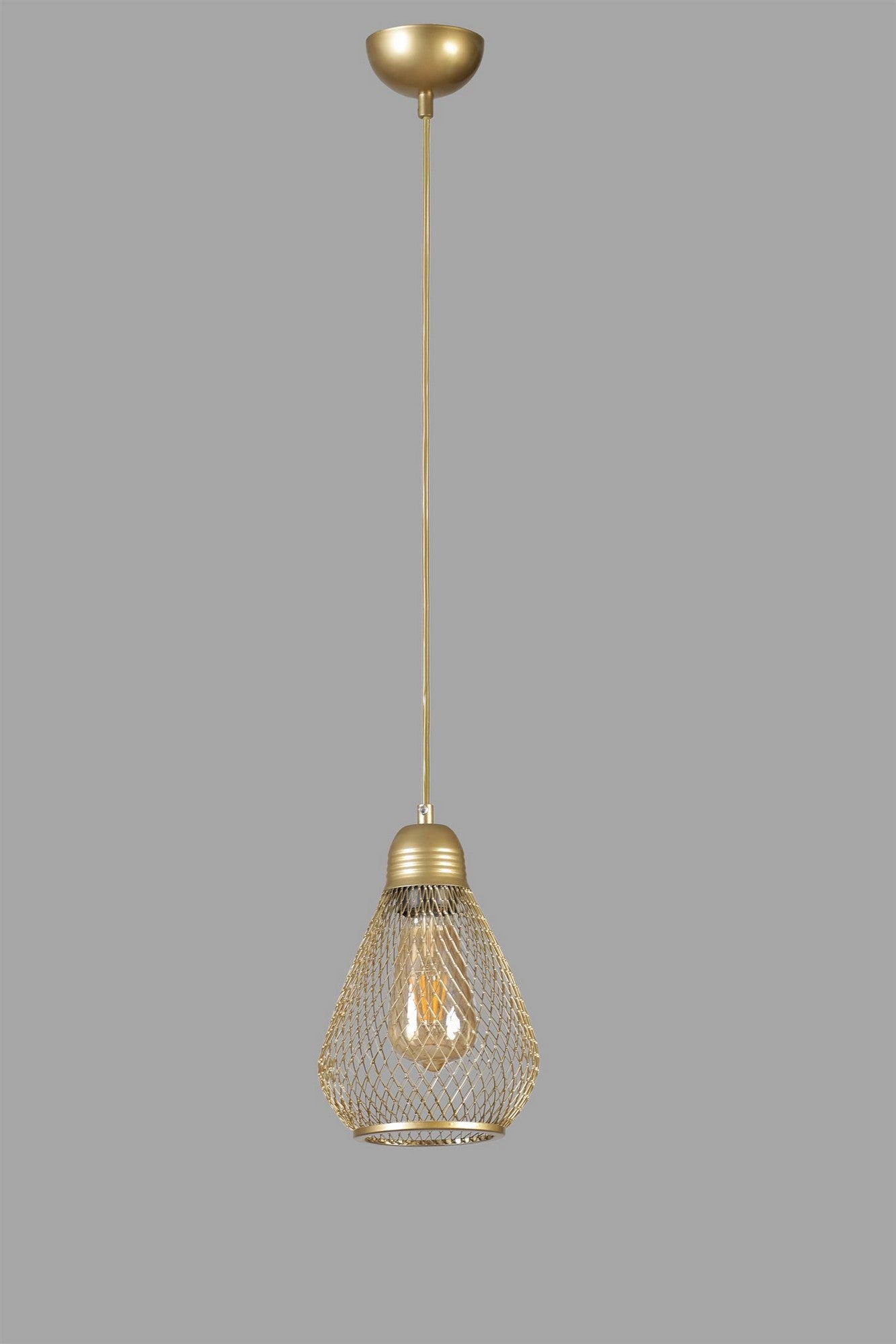Candeeiro de Teto – 70 cm – Dourado – Metal