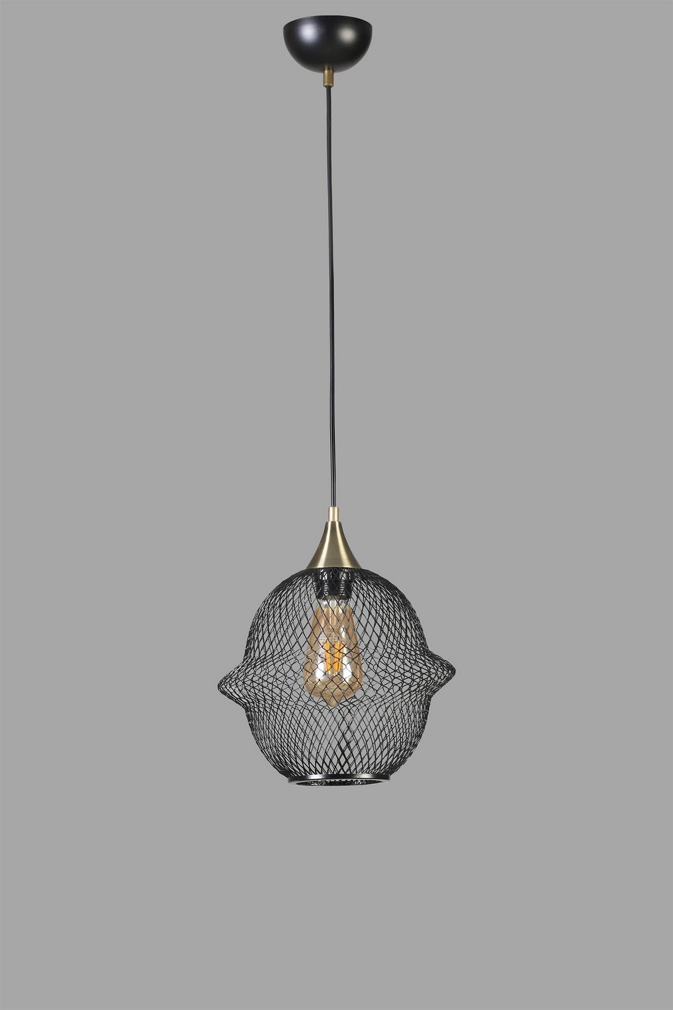 Candeeiro de Teto – 70 cm – Preto – Metal