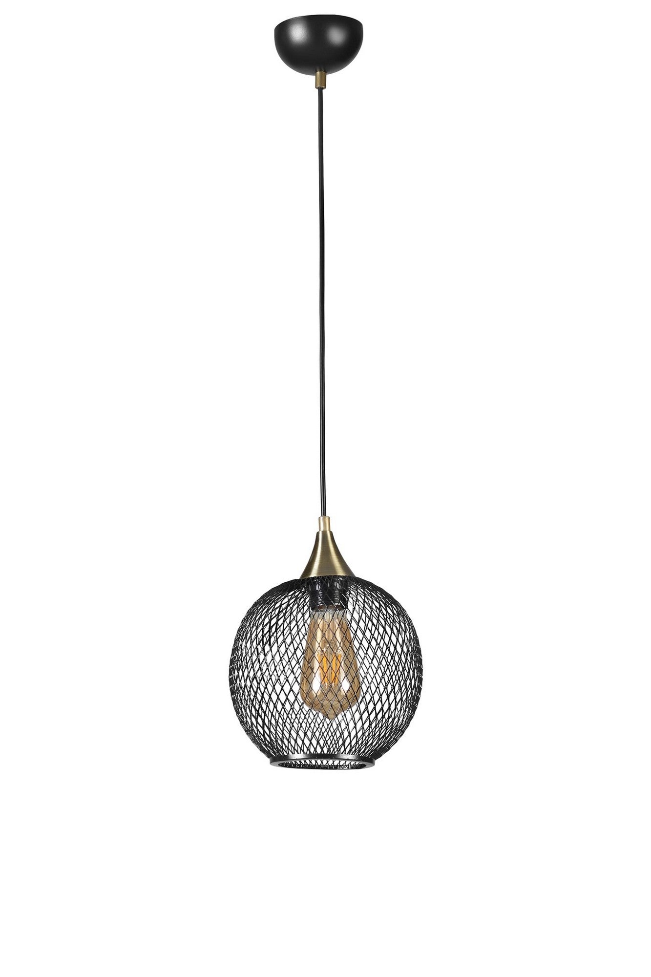 Candeeiro de Teto – 70 cm – Preto – Metal
