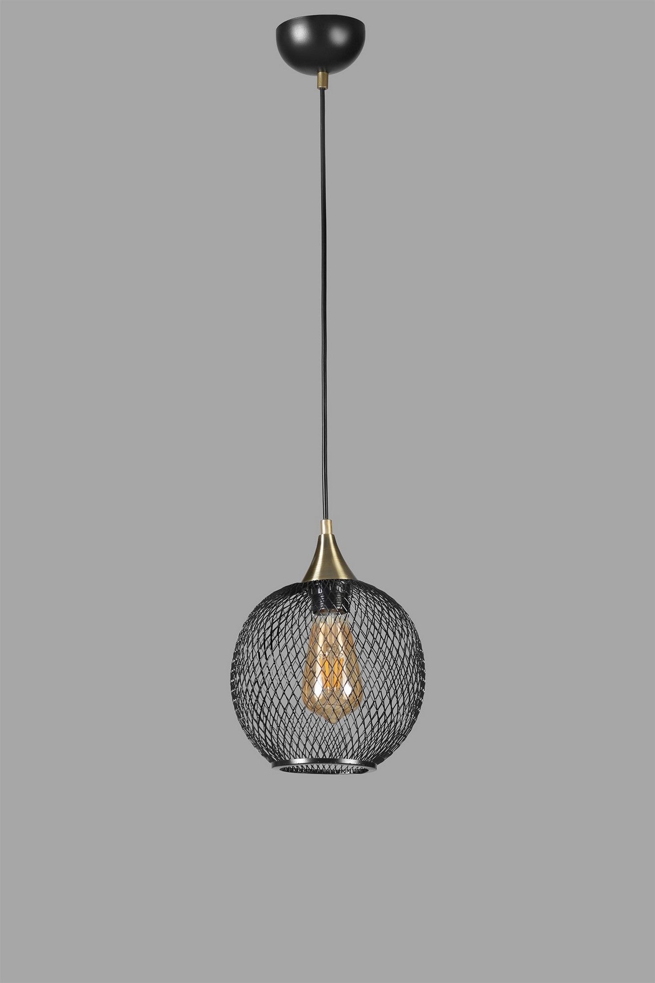 Candeeiro de Teto – 70 cm – Preto – Metal