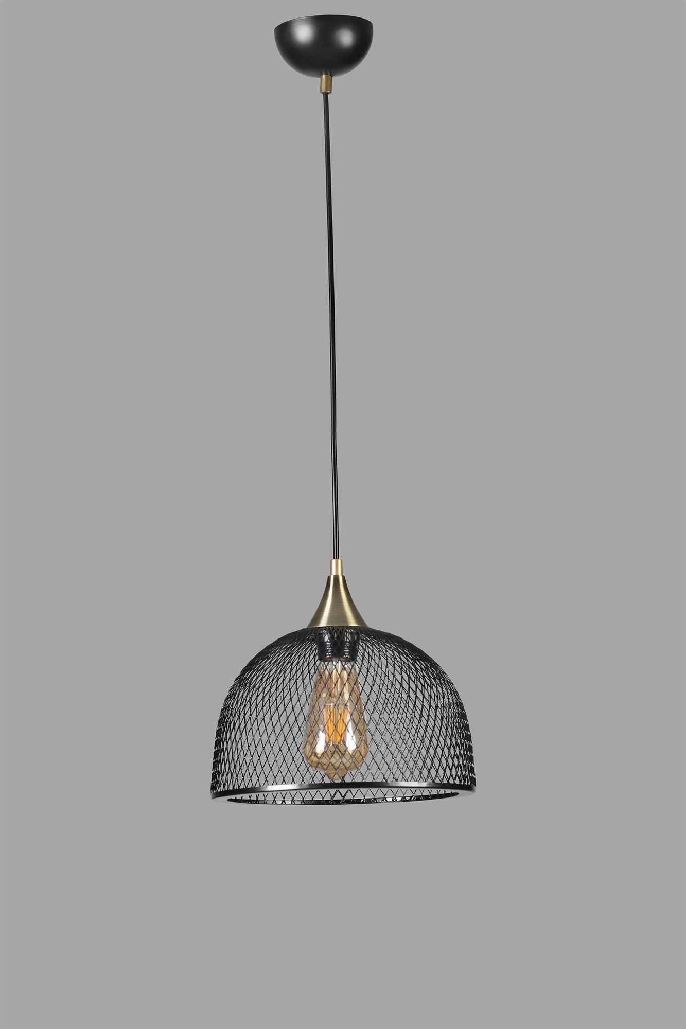 Candeeiro de Teto – 70 cm – Preto – Metal