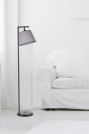 Candeeiro de Pé – 154 cm – Preto e Cinza – Metal