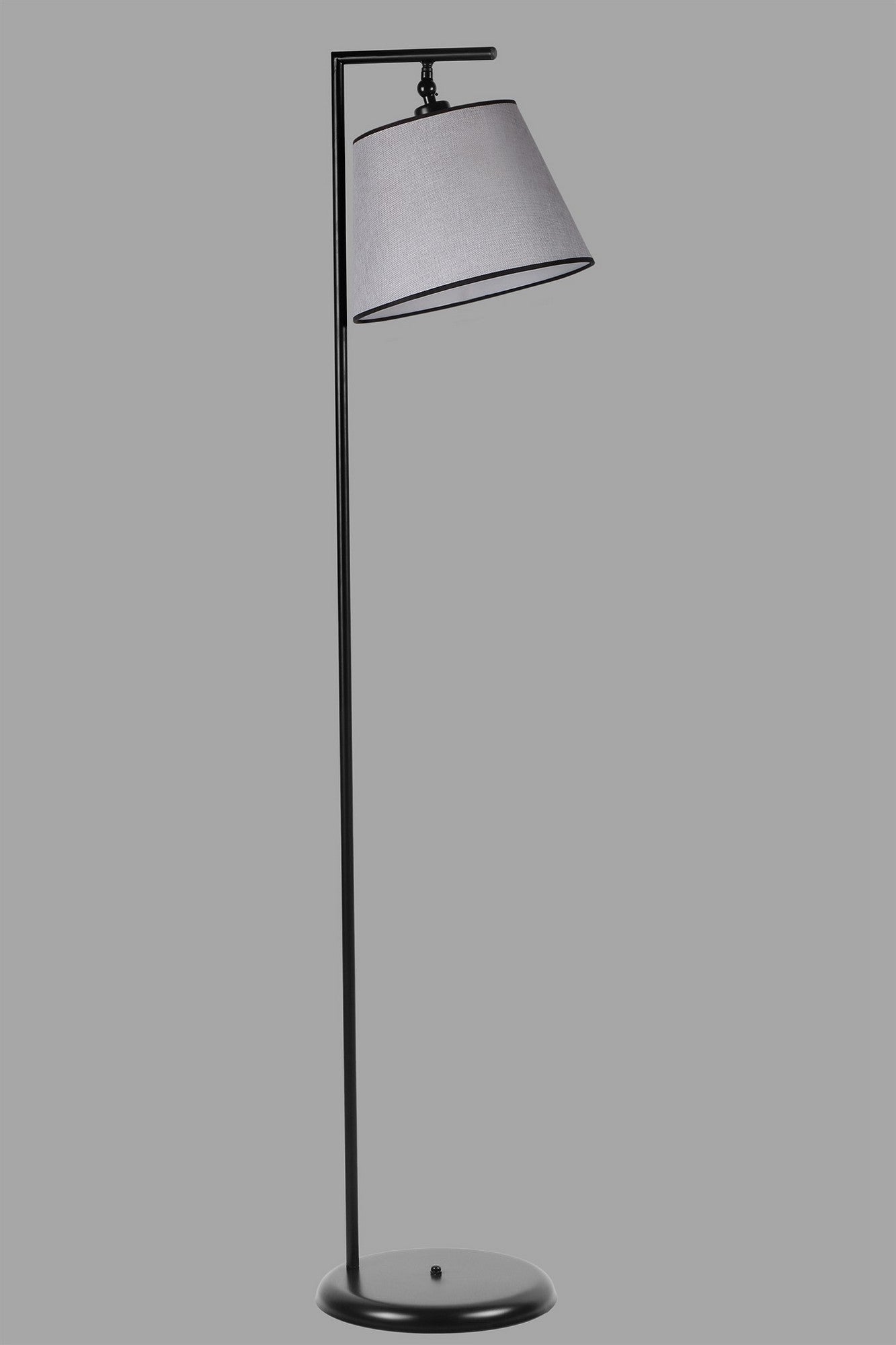 Candeeiro de Pé – 154 cm – Preto e Cinza – Metal