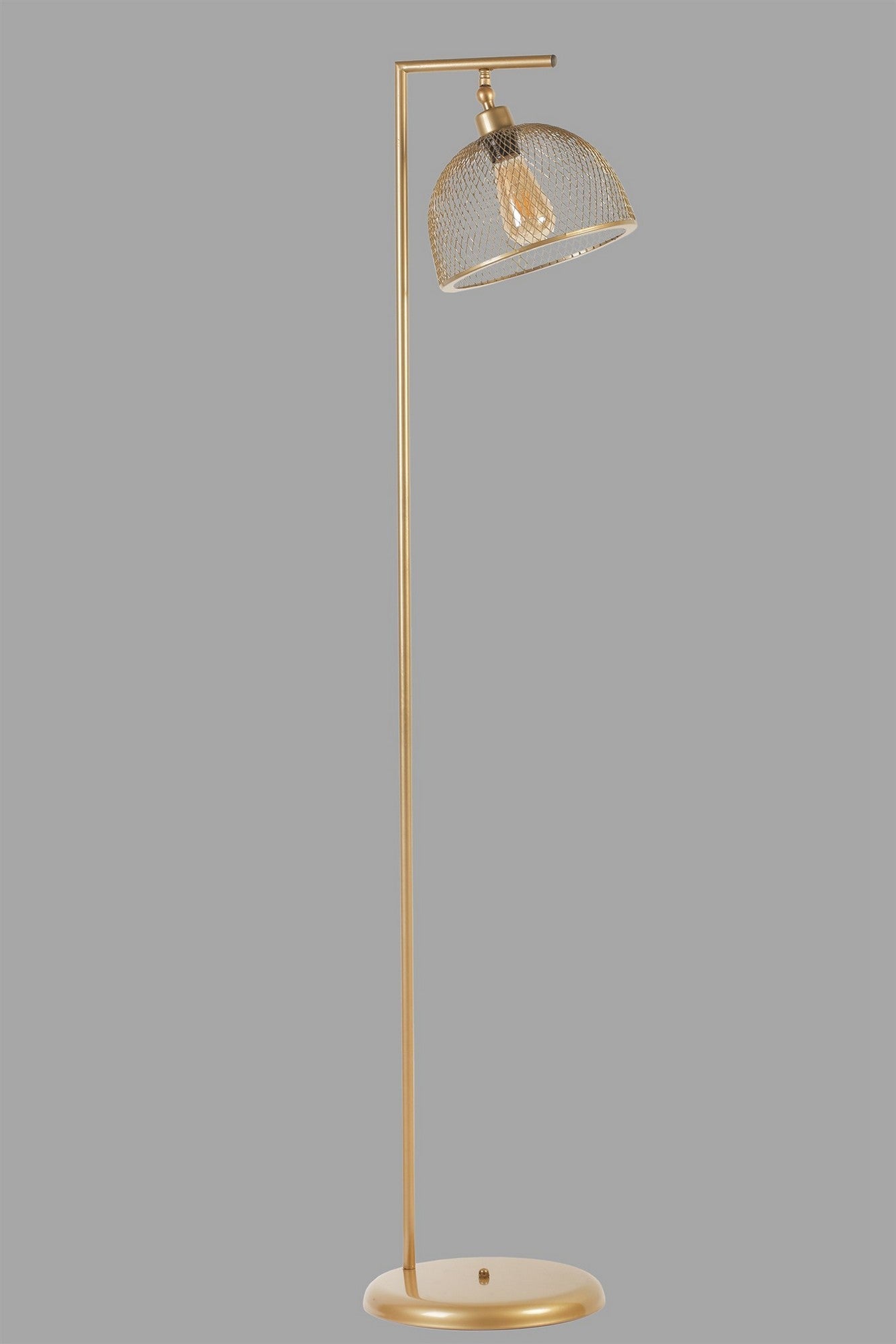 Candeeiro de Pé - 154 cm - Dourado - Metal