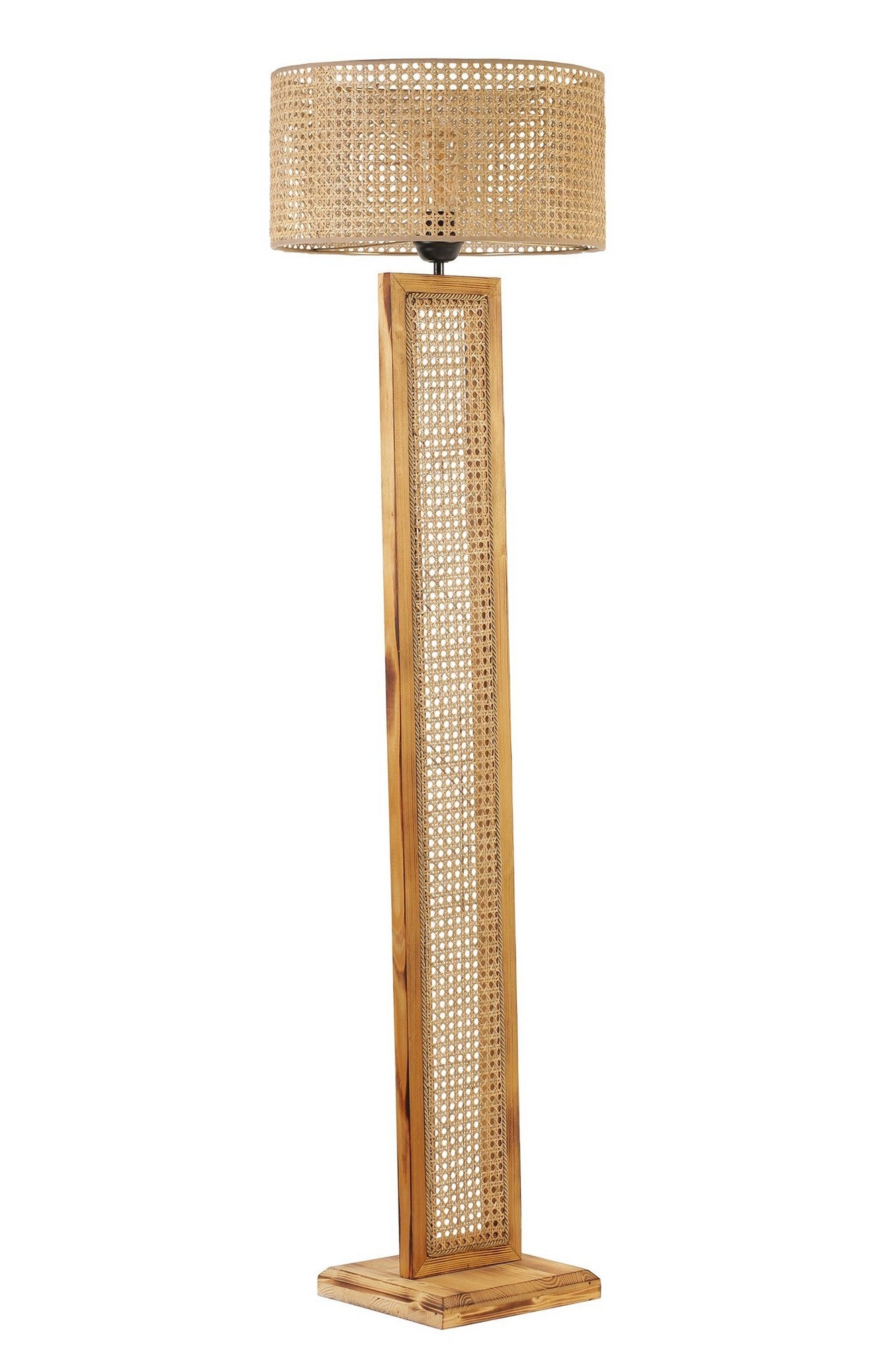 Candeeiro de Pé – 150 cm – Bege – Madeira de Fir