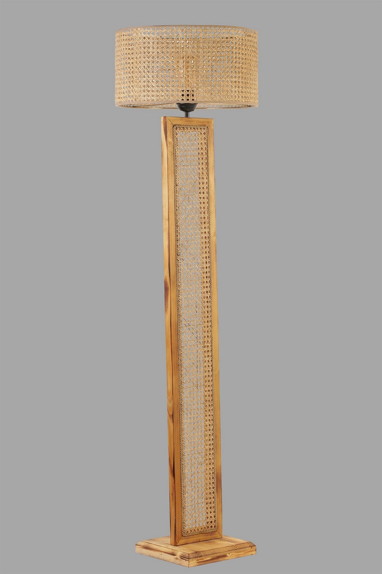 Candeeiro de Pé – 150 cm – Bege – Madeira de Fir