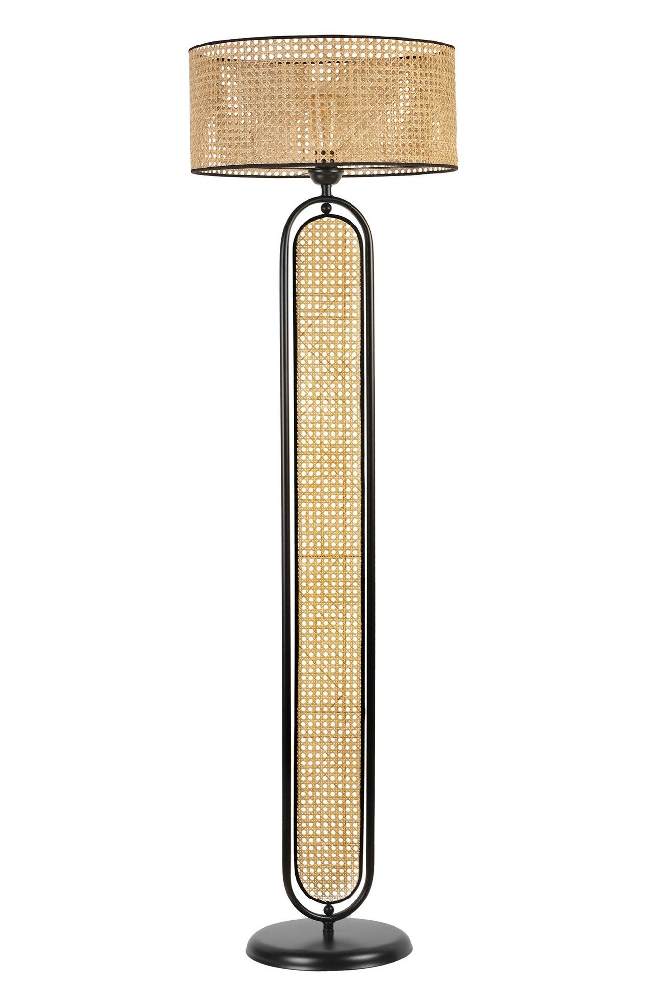 Candeeiro de Pé – 162 cm – Rattan – Metal
