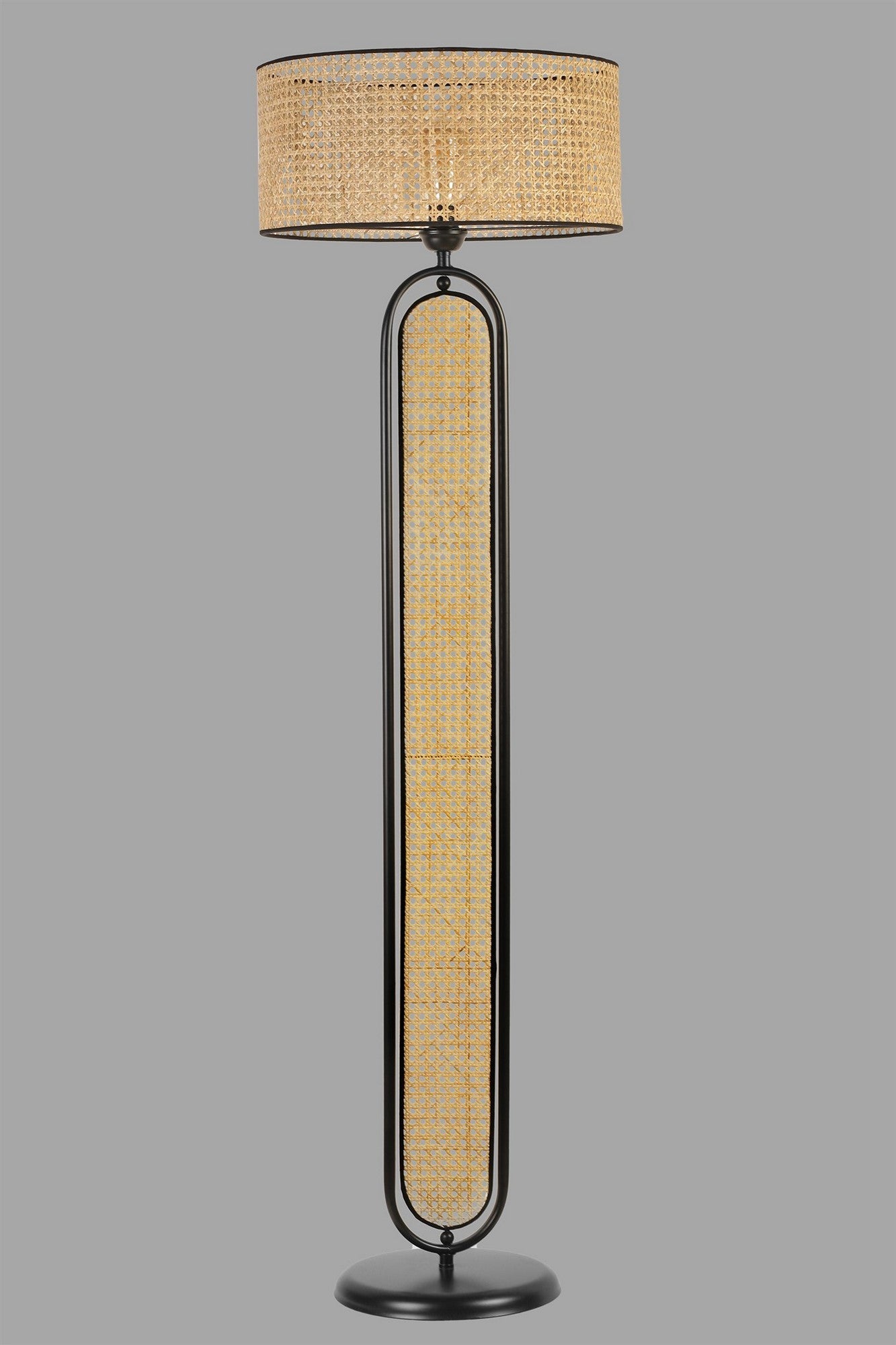 Candeeiro de Pé – 162 cm – Rattan – Metal