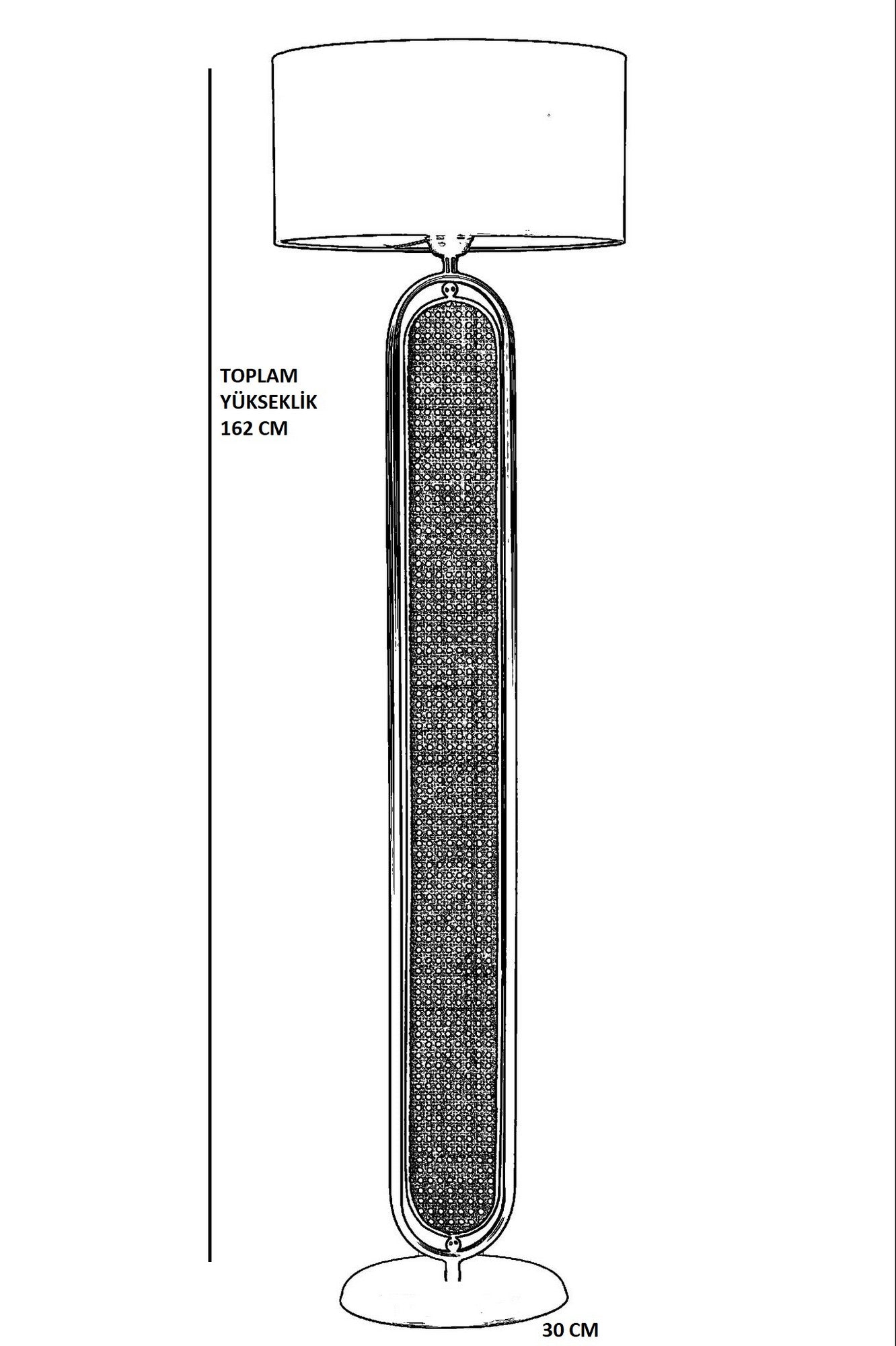 Candeeiro de Pé – 162 cm – Multicolorido – Metal