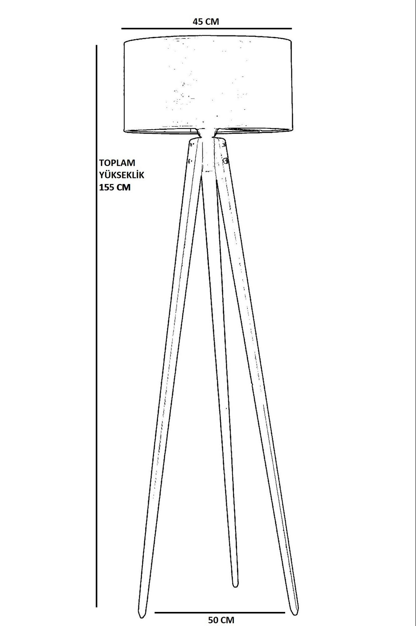 Candeeiro de Pé – 155 cm – Multicolorido – Madeira