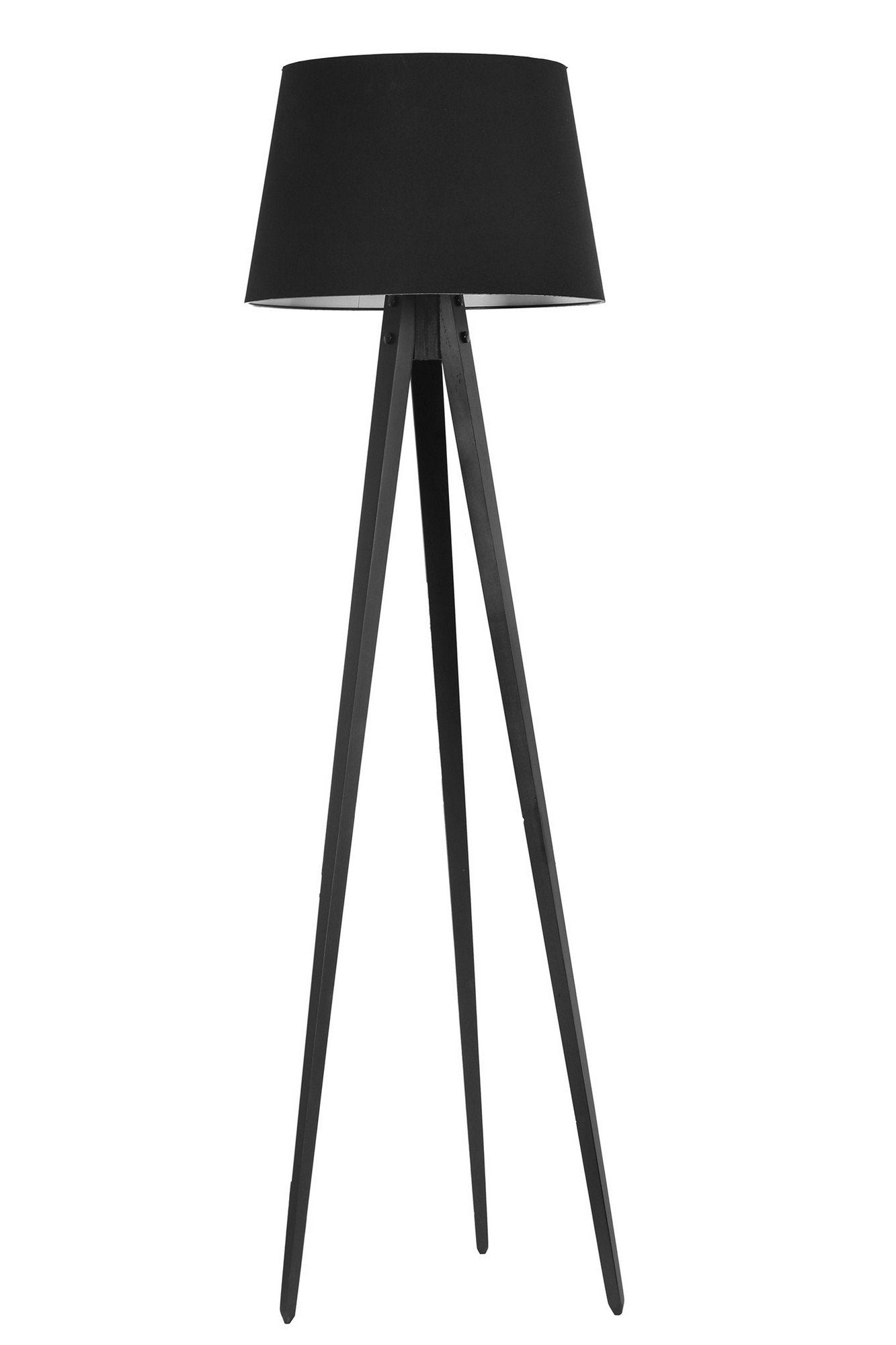 Candeeiro de Pé – 157 cm – Preto – Madeira
