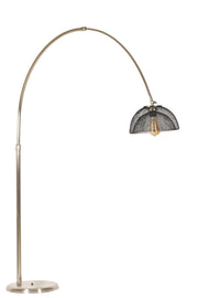 Candeeiro de Pé – 173 cm – Preto e Cromo – Metálico