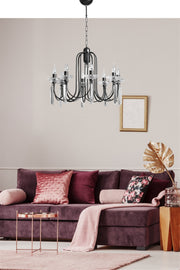Candeeiro de Teto – 65 cm – Preto – Metal