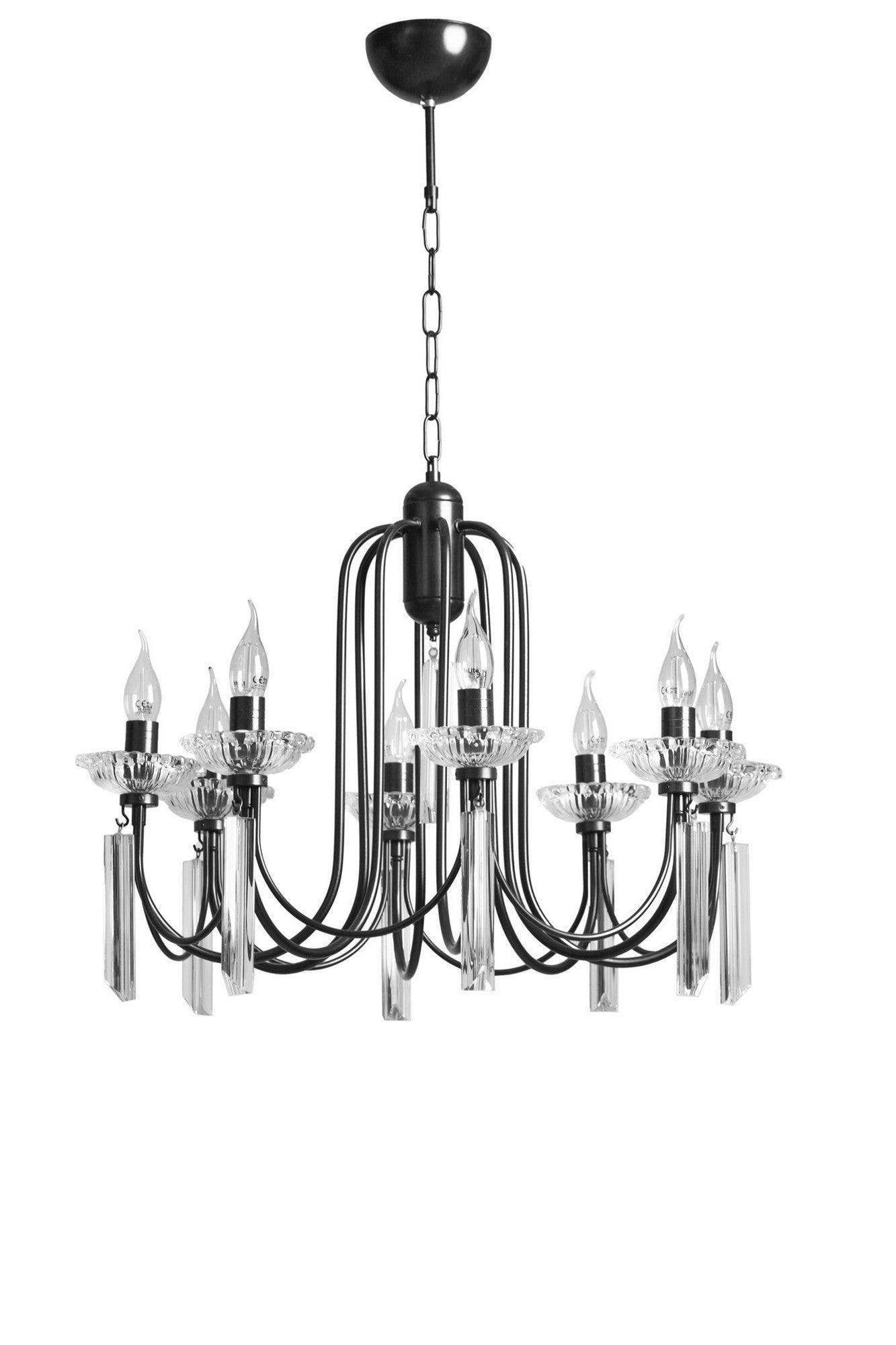 Candeeiro de Teto – 65 cm – Preto – Metal